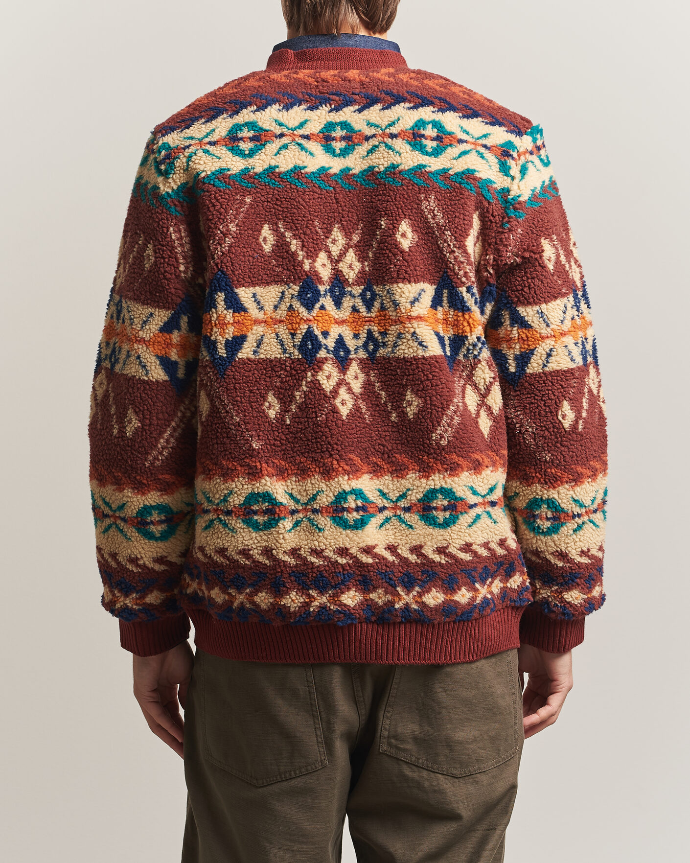 Heren | Truien | BEAMS PLUS | Boa Jacquard Cardigan Brown