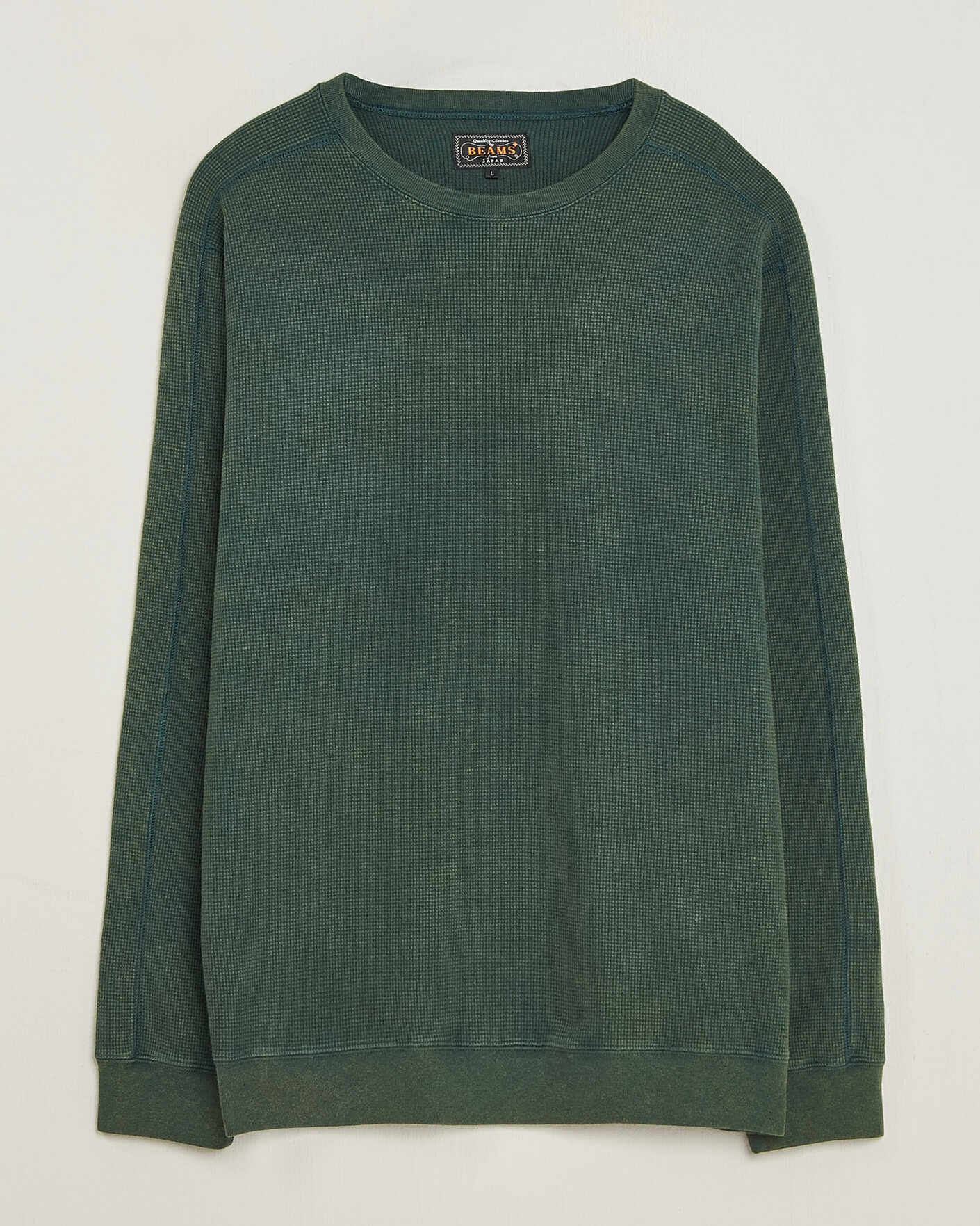 Heren | T-shirts | BEAMS PLUS | Fade Thermal Crew Green
