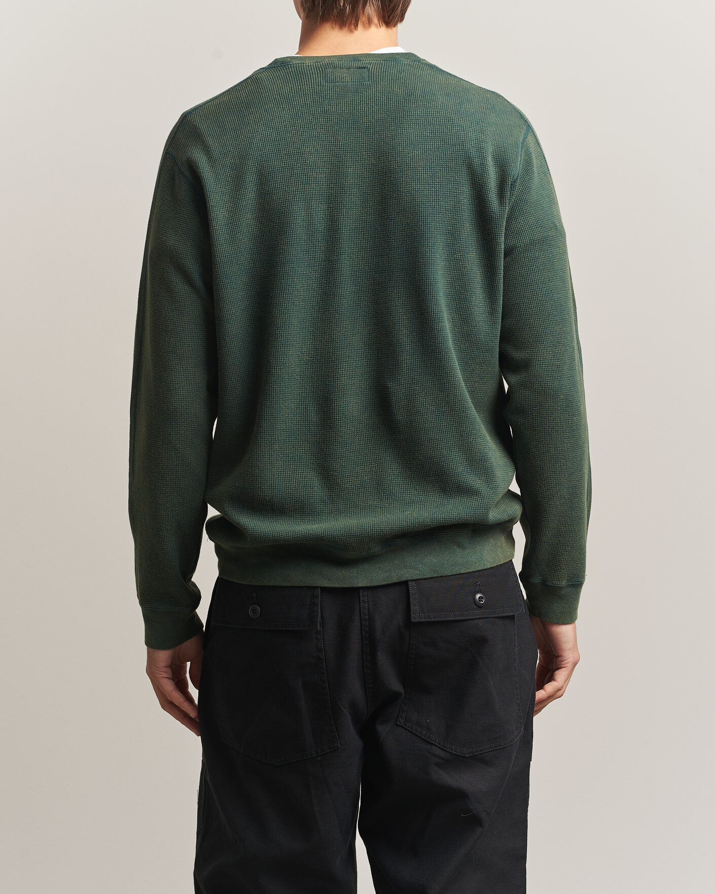 Heren | T-shirts | BEAMS PLUS | Fade Thermal Crew Green