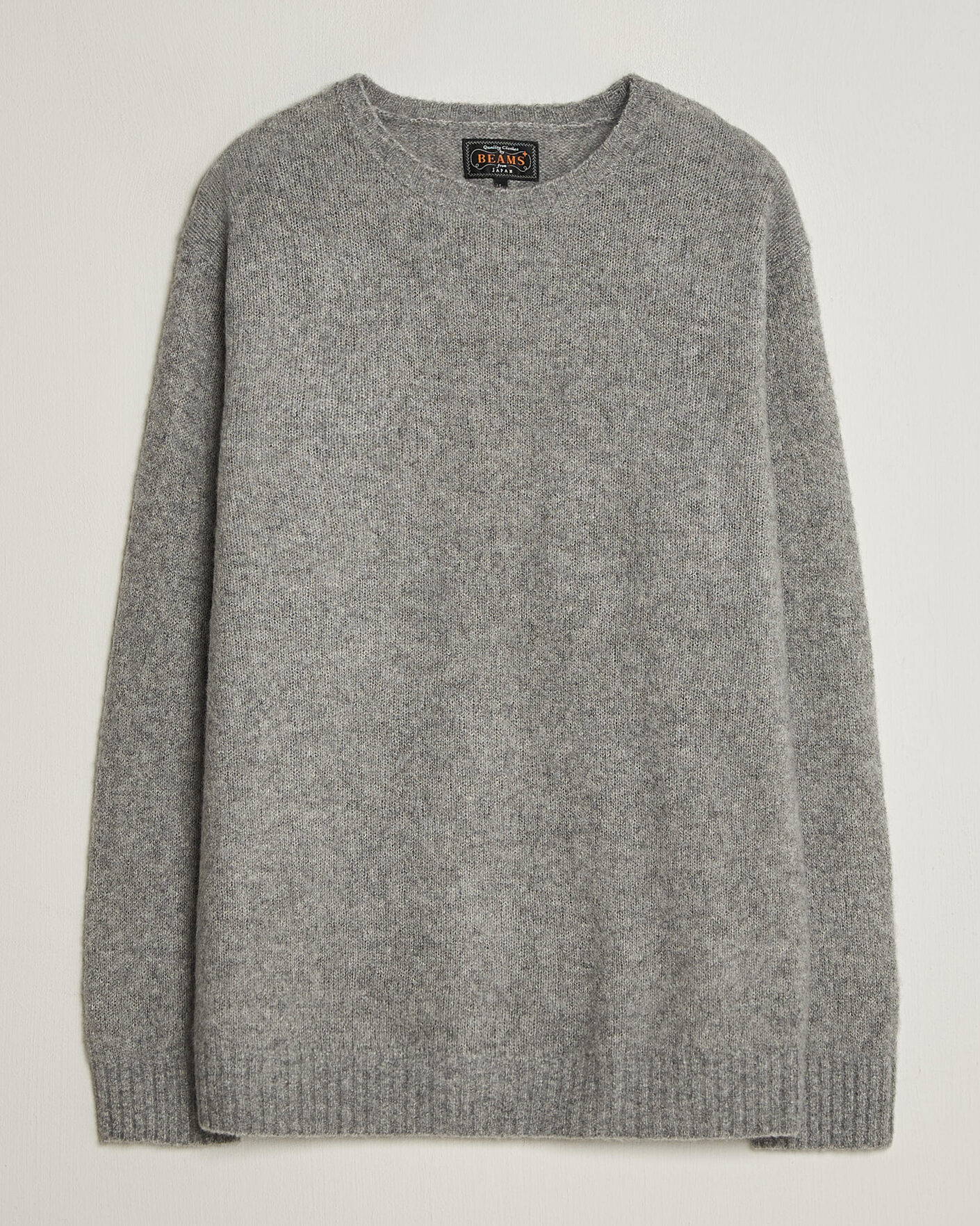 Heren | Truien | BEAMS PLUS | Cashmere/Silk Crew Neck Grey Melange