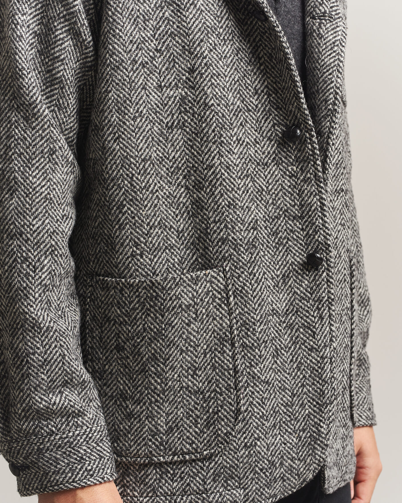 Heren | Jassen | BEAMS PLUS | Wool Herringbone Jacket Grey
