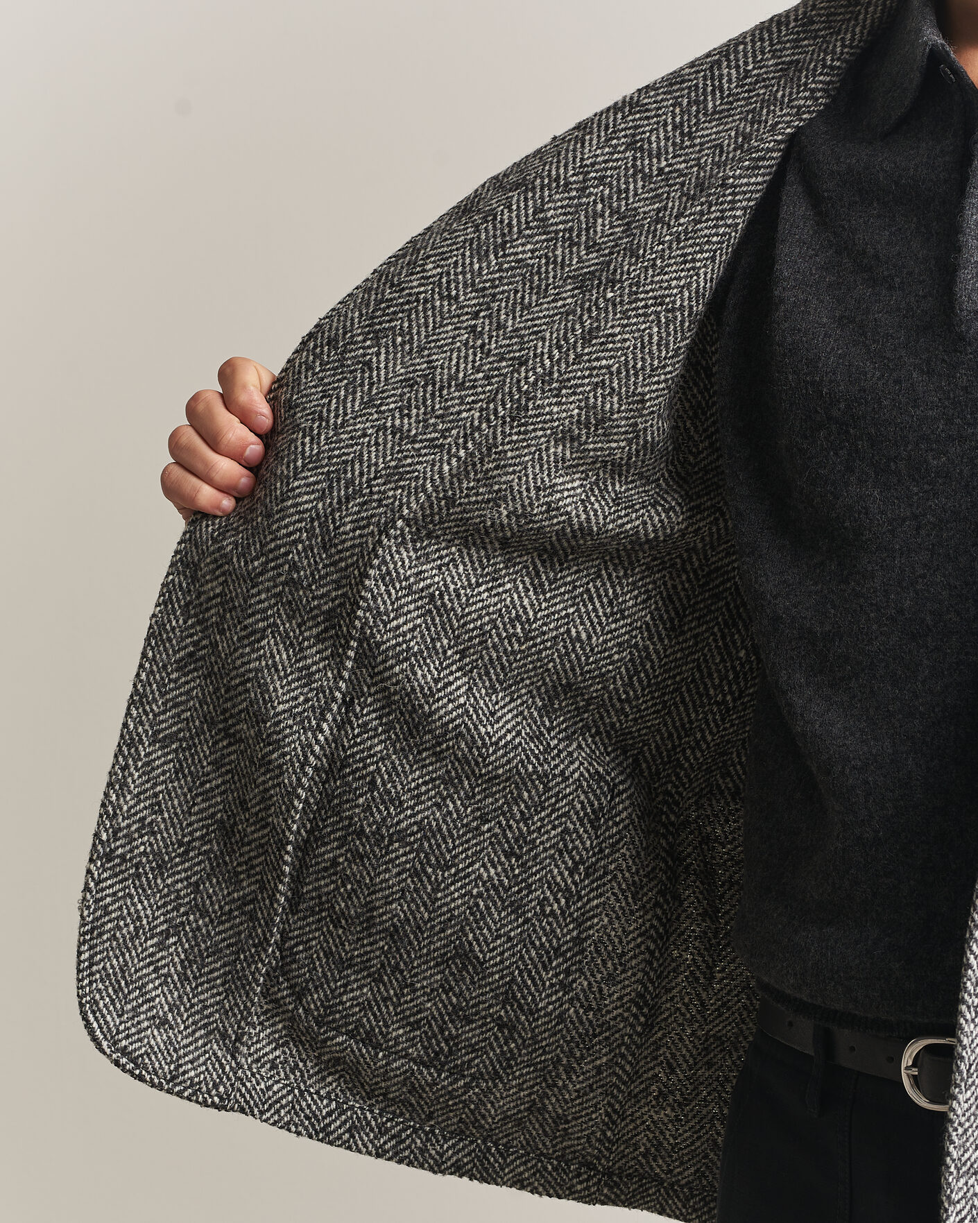 Heren | Jassen | BEAMS PLUS | Wool Herringbone Jacket Grey