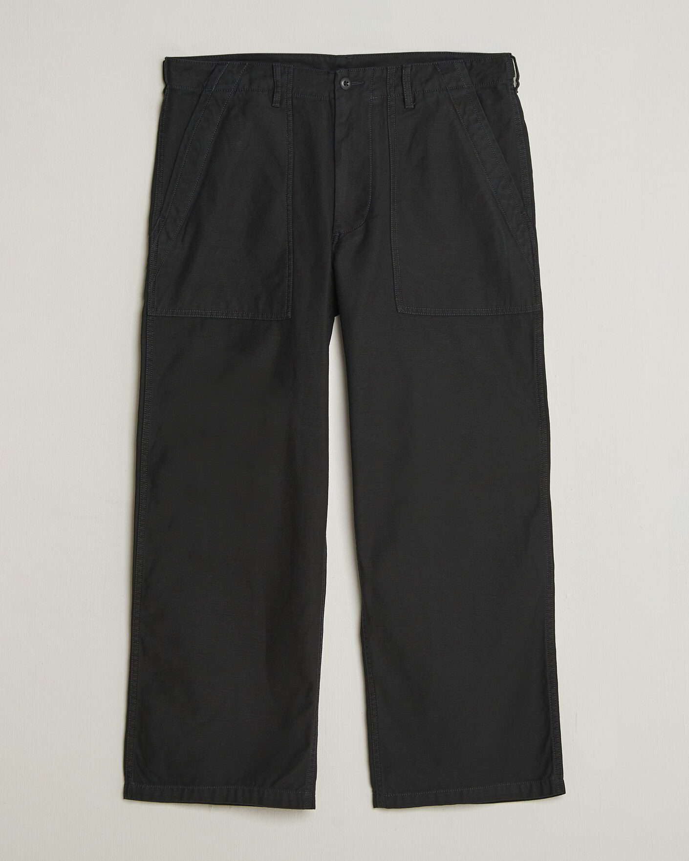 Heren | Broeken | BEAMS PLUS | MIL Utility Sateen Trousers Black