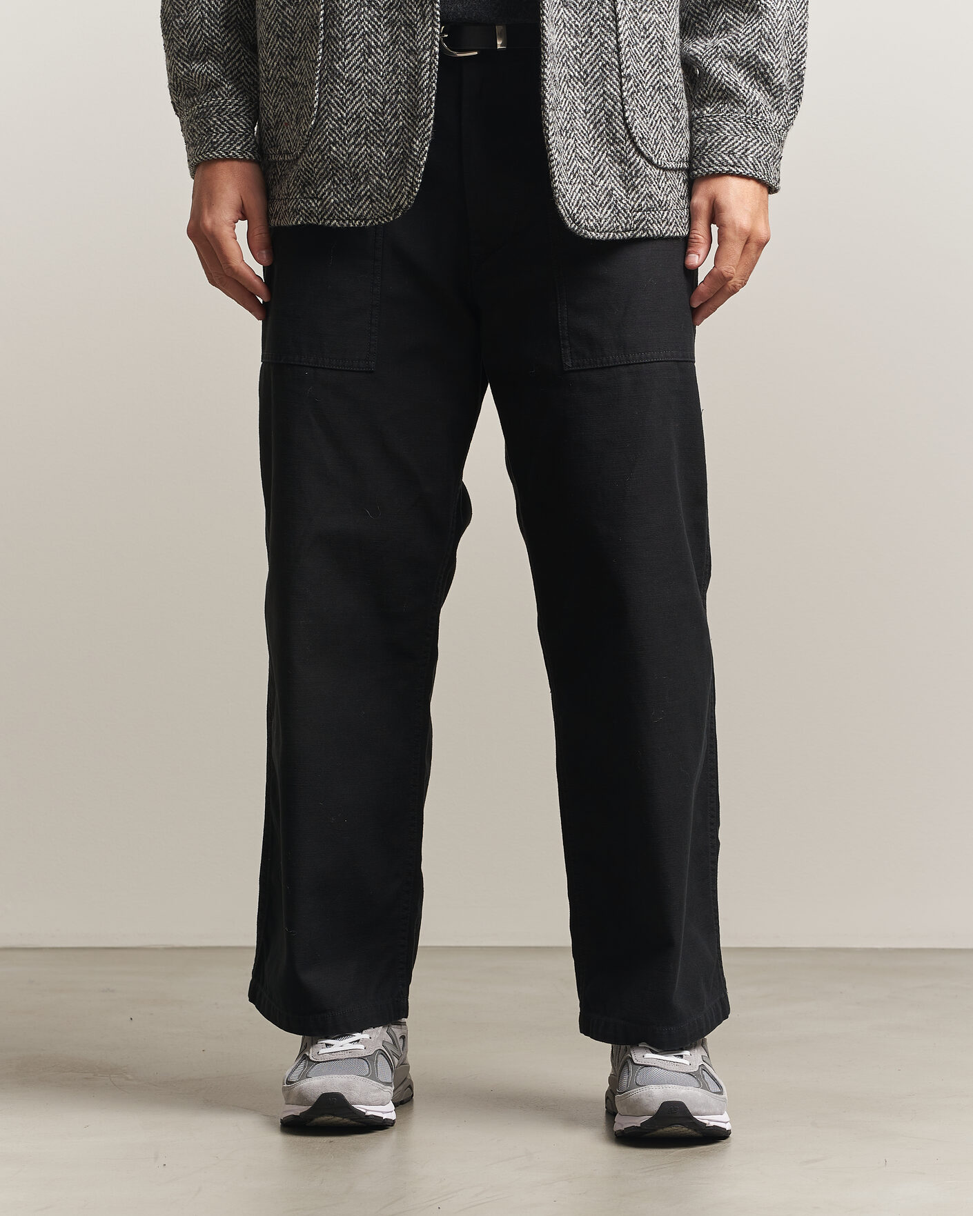 Heren | Broeken | BEAMS PLUS | MIL Utility Sateen Trousers Black