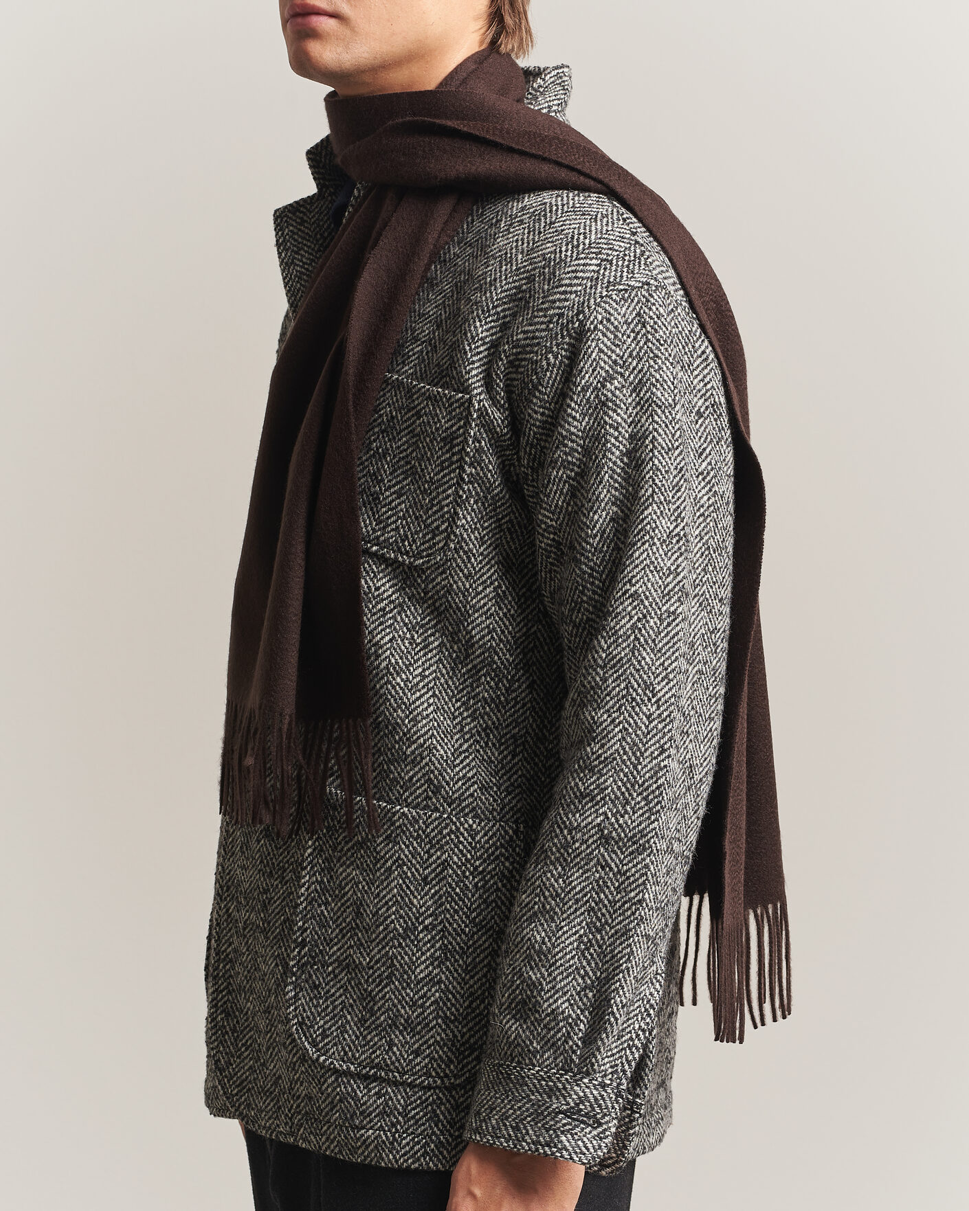 Heren | Sjaals | BEAMS PLUS | Cashmere Scarf Dark Brown