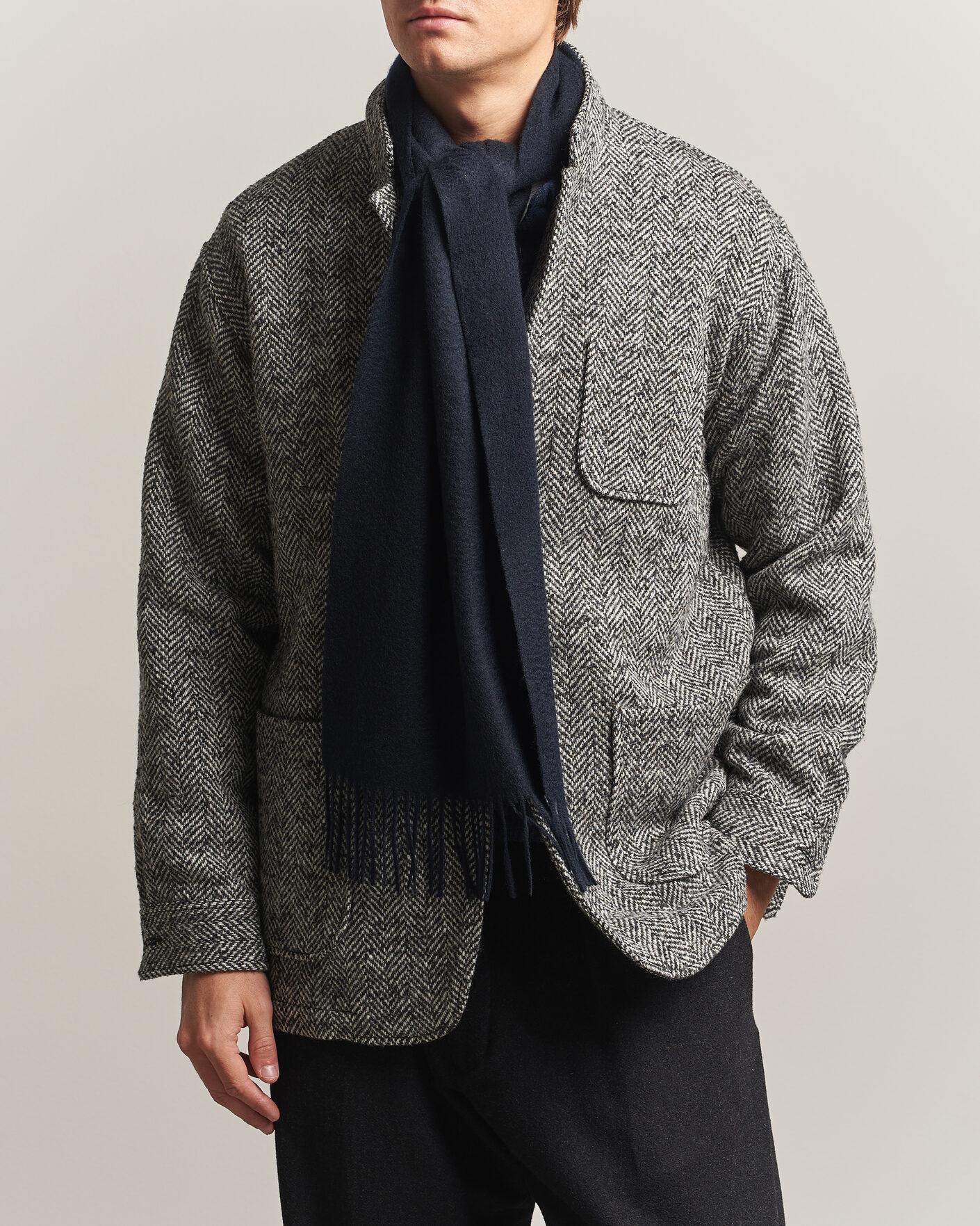 Heren | Sjaals | BEAMS PLUS | Cashmere Scarf Navy