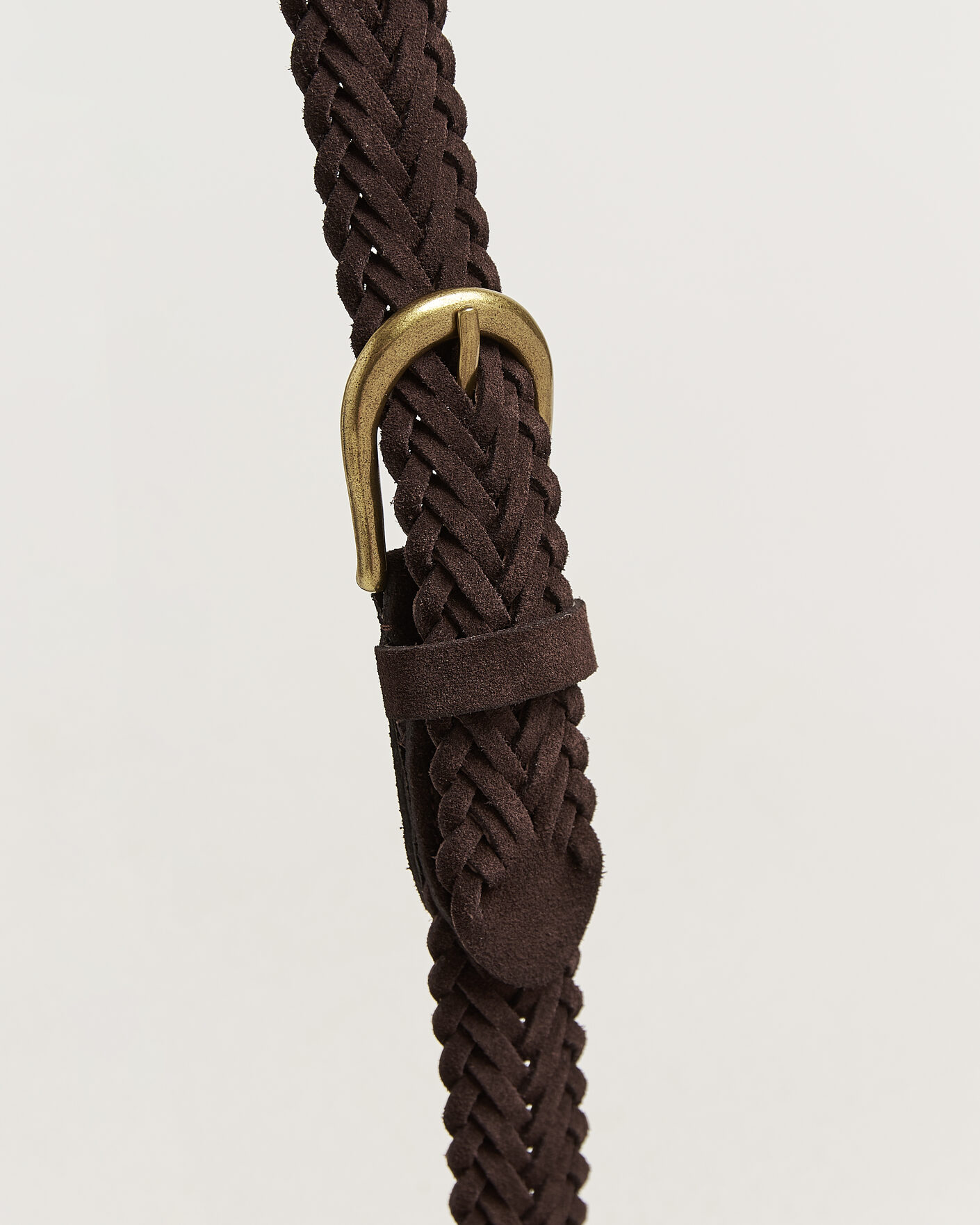 Heren | Riemen | BEAMS PLUS | Suede Braided Belt Dark Brown