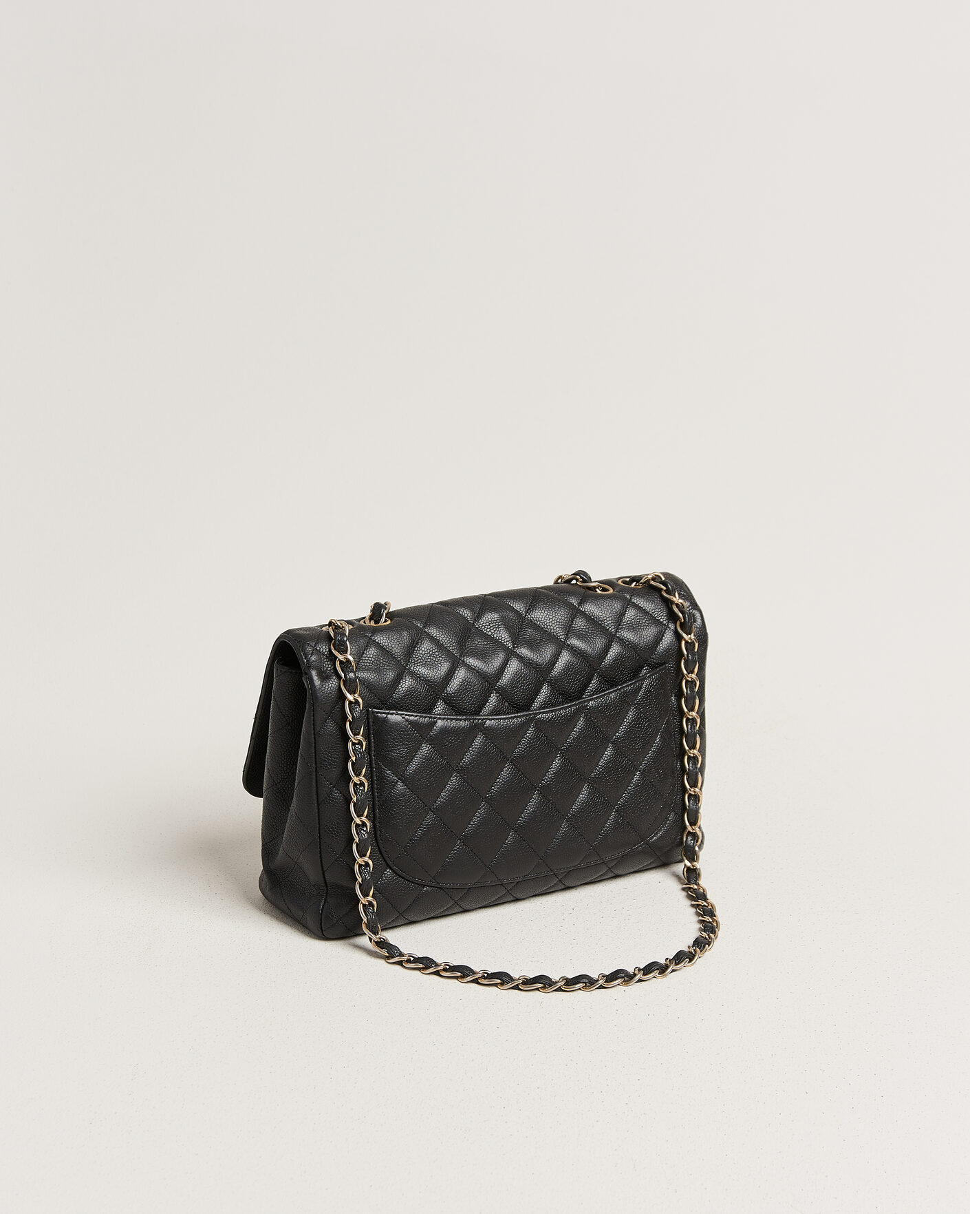 Heren | Pre-Owned & Vintage Bags | Chanel Pre-Owned | Classic Jumbo Single Flap Bag Caviar Black