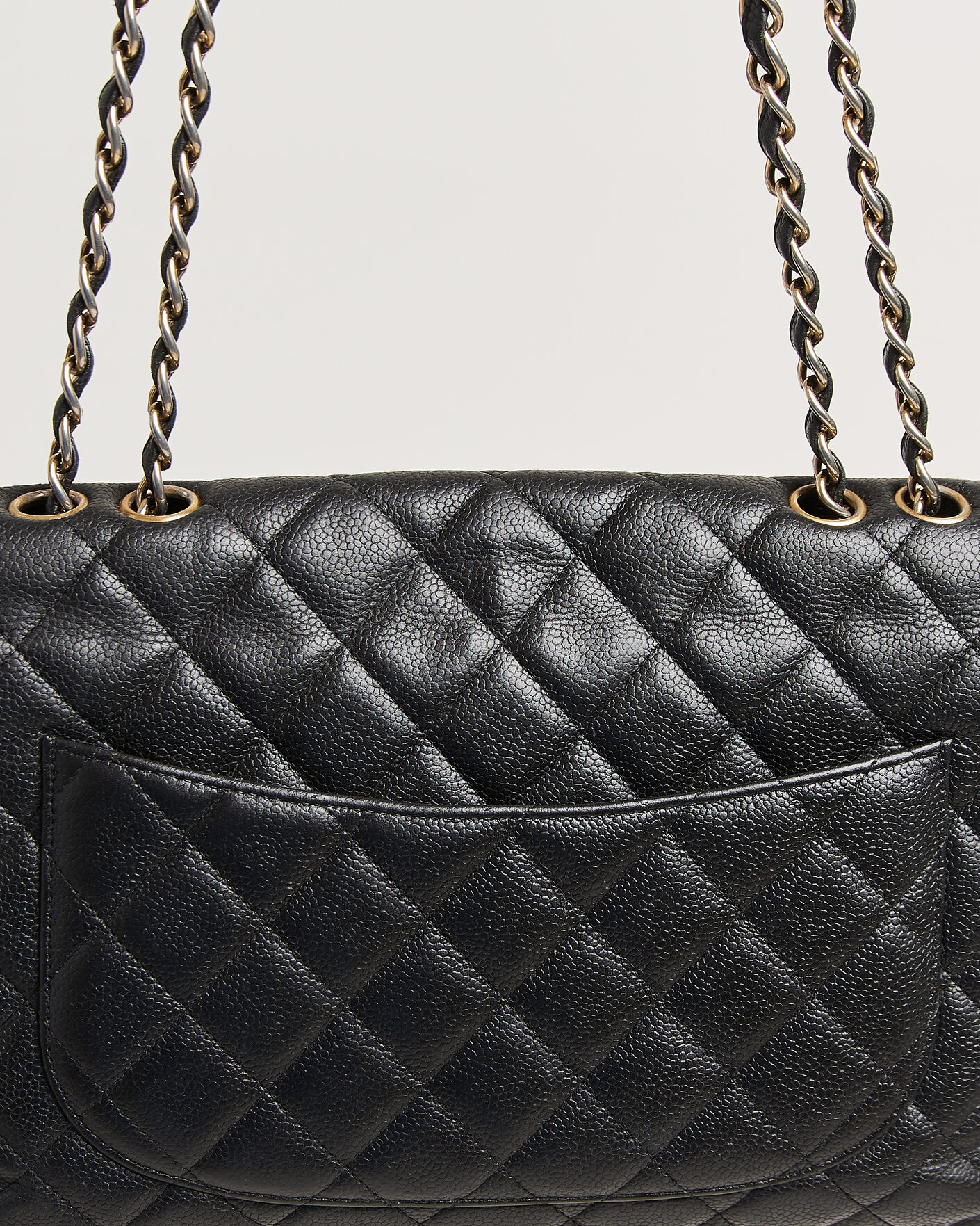 Heren | Pre-Owned & Vintage Bags | Chanel Pre-Owned | Classic Jumbo Single Flap Bag Caviar Black