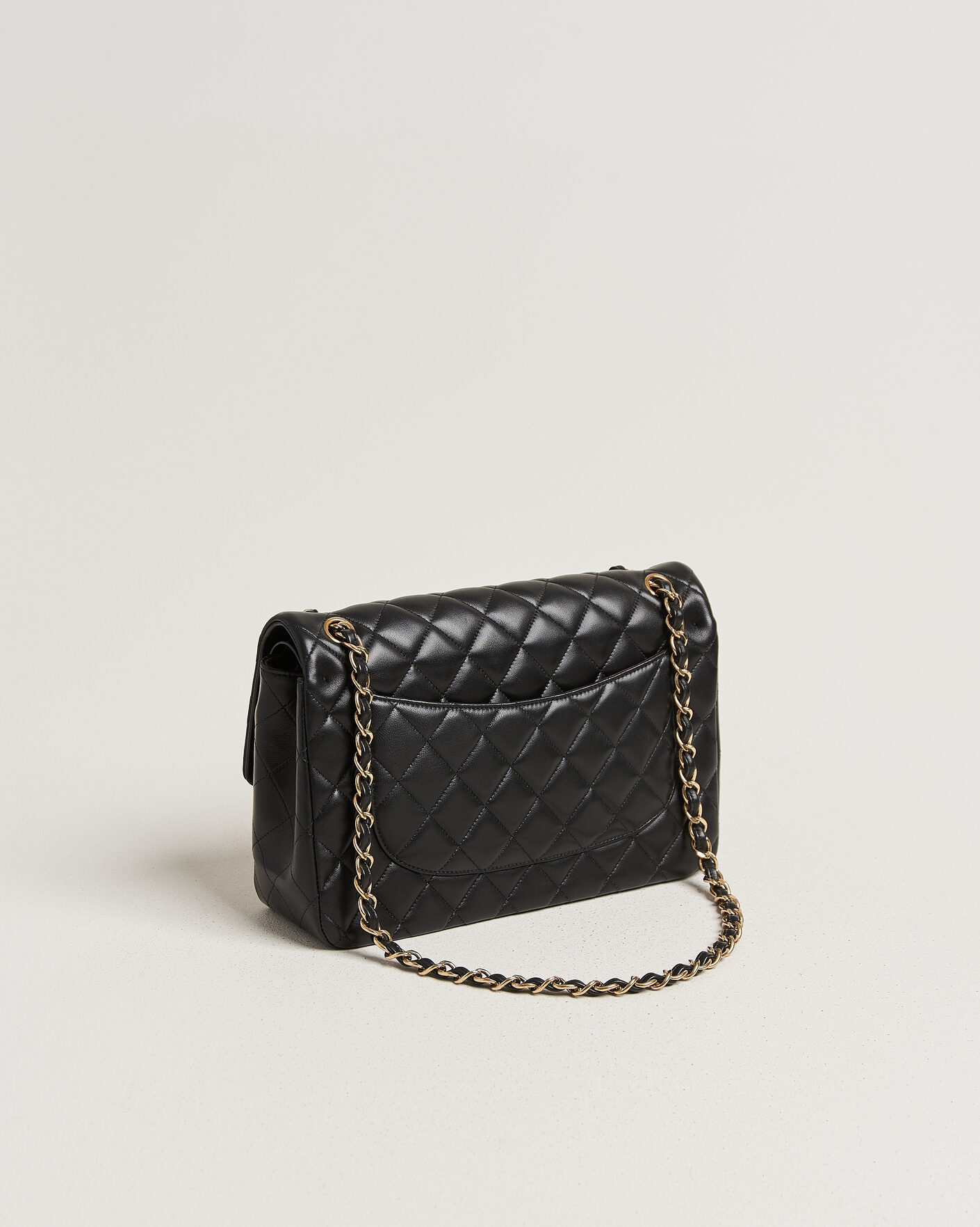 Heren | Pre-Owned & Vintage Bags | Chanel Pre-Owned | Classic Jumbo Double Flap Bag Lambskin Black