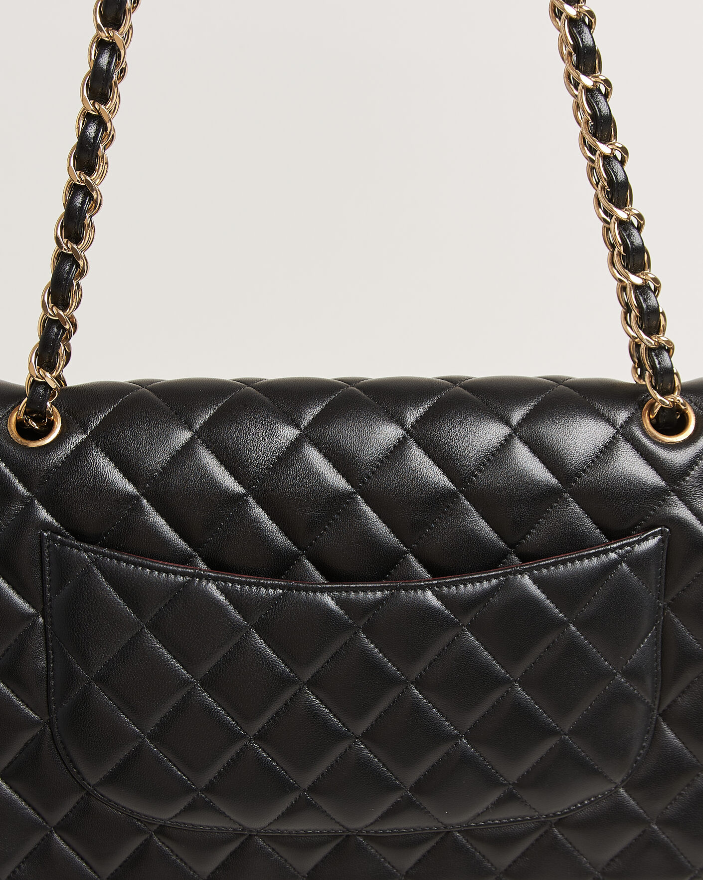 Heren | Pre-Owned & Vintage Bags | Chanel Pre-Owned | Classic Jumbo Double Flap Bag Lambskin Black