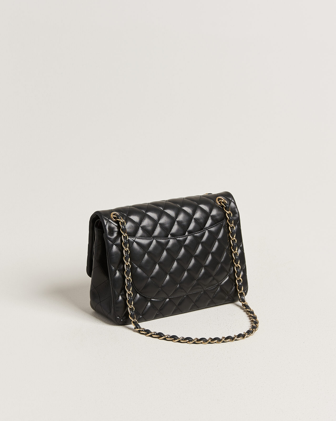 Heren | Pre-Owned & Vintage Bags | Chanel Pre-Owned | Classic Jumbo Double Flap Bag Lambskin Black