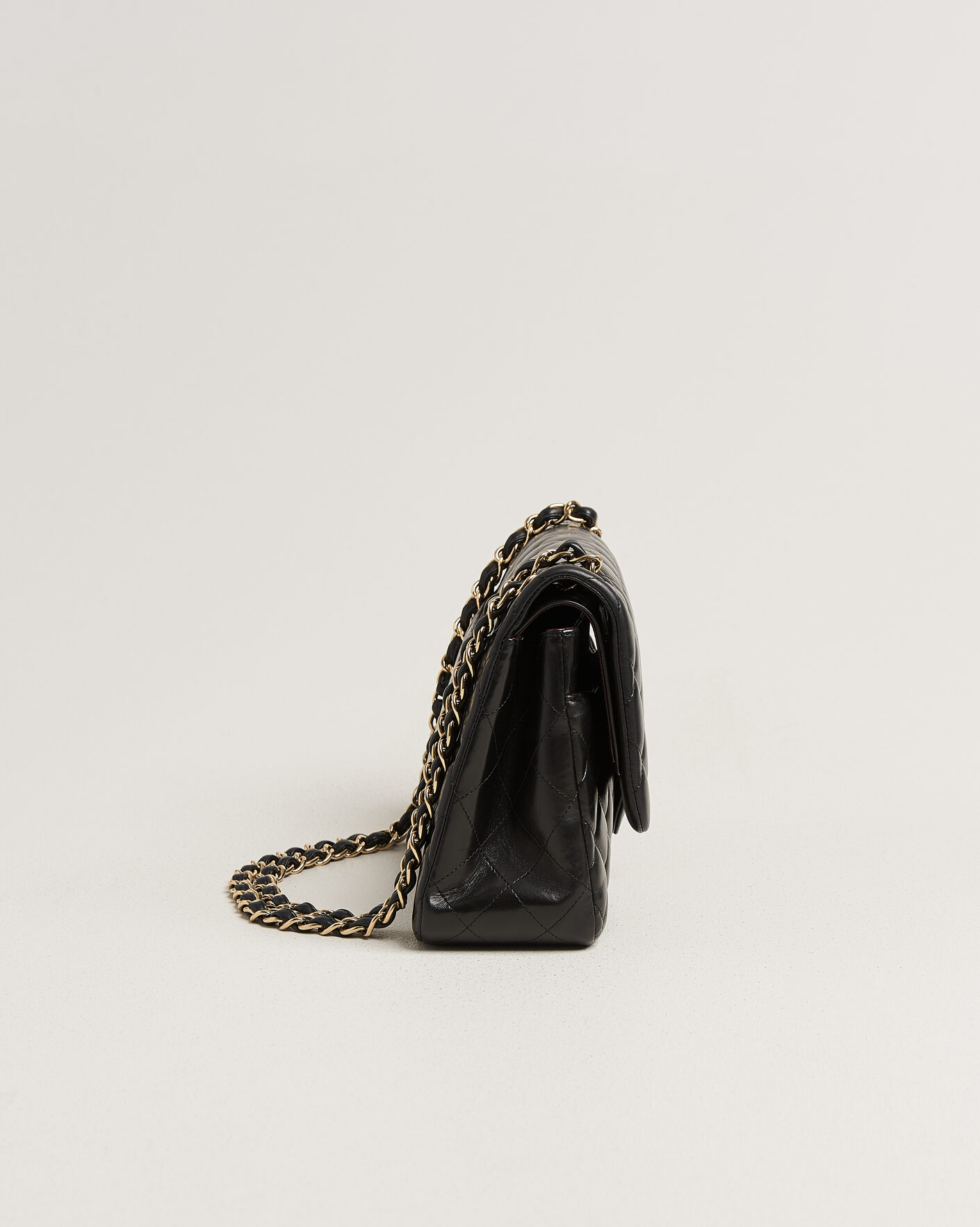 Heren | Pre-Owned & Vintage Bags | Chanel Pre-Owned | Classic Jumbo Double Flap Bag Lambskin Black
