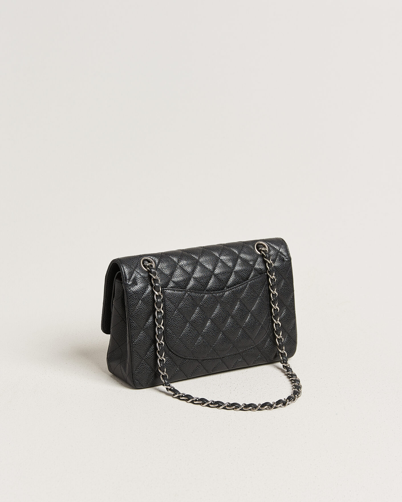 Heren | Pre-Owned & Vintage Bags | Chanel Pre-Owned | Classic Medium Single Flap Bag Caviar Black