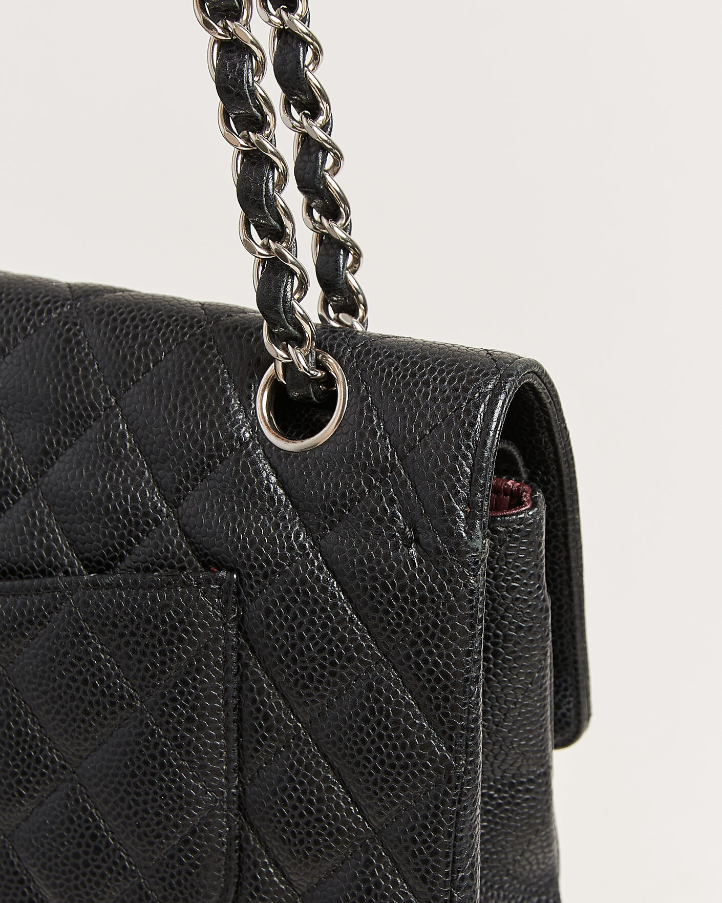 Heren | Pre-Owned & Vintage Bags | Chanel Pre-Owned | Classic Medium Single Flap Bag Caviar Black
