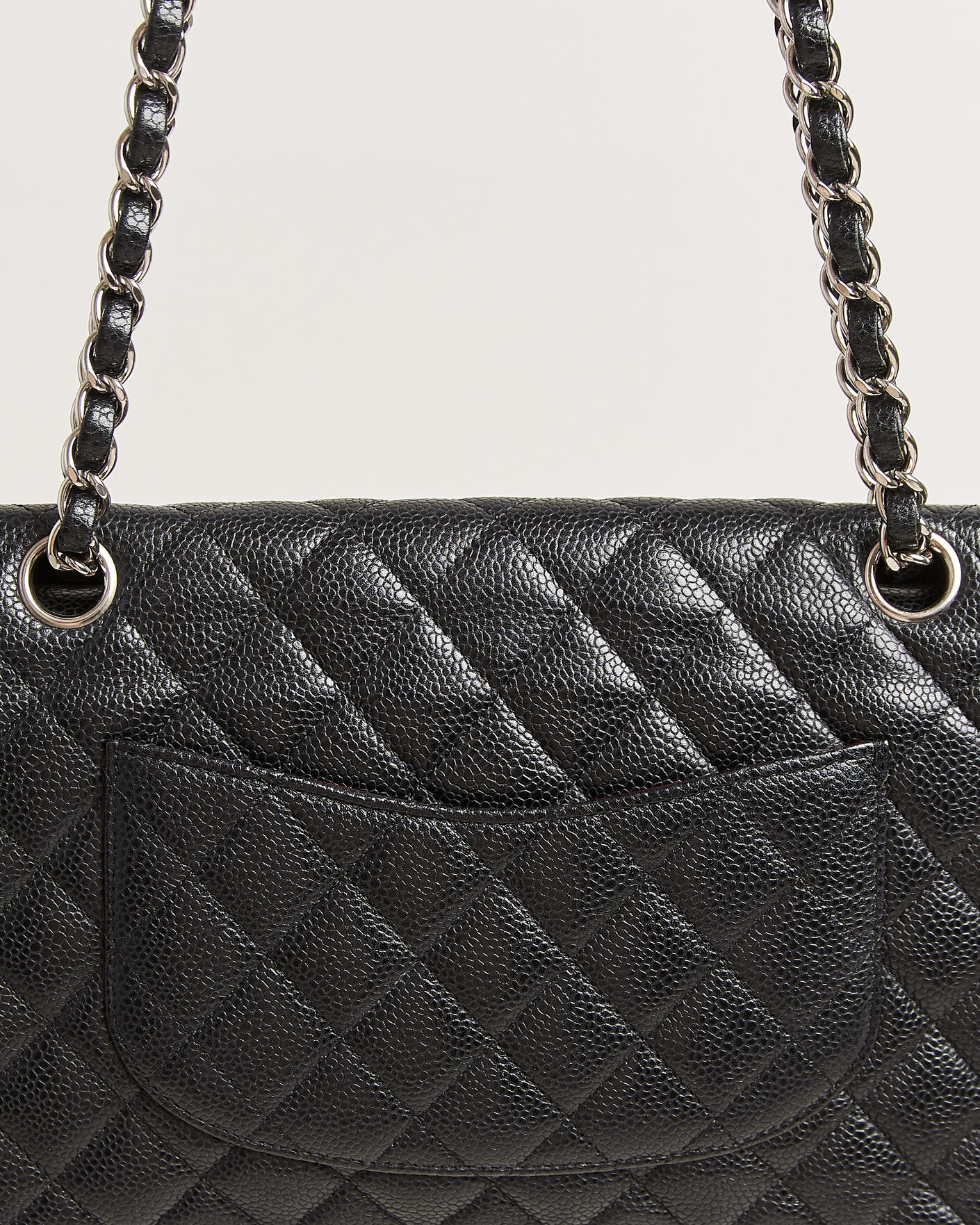 Heren | Pre-Owned & Vintage Bags | Chanel Pre-Owned | Classic Medium Single Flap Bag Caviar Black