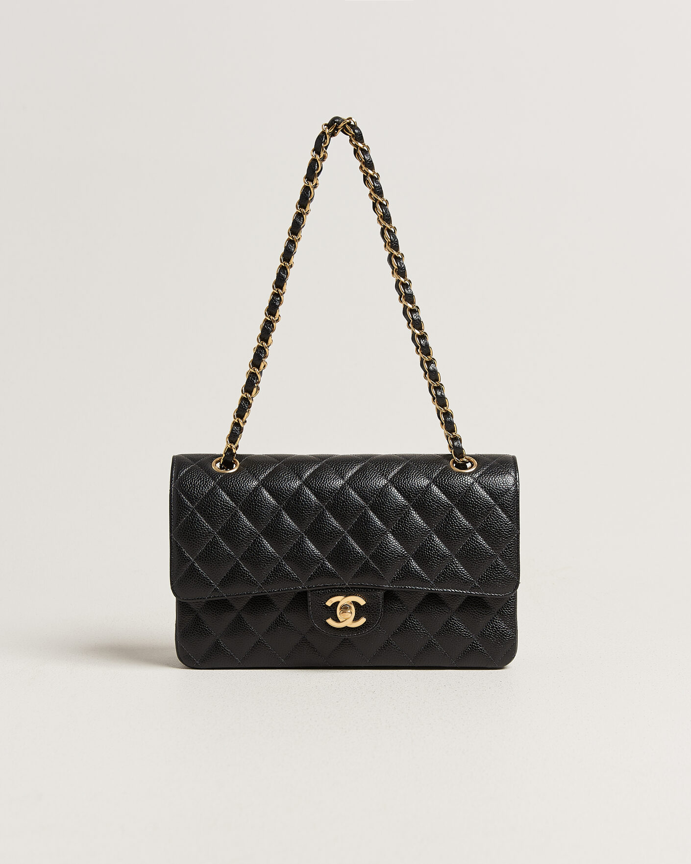Heren | Pre-Owned & Vintage Bags | Chanel Pre-Owned | Classic Medium Double Flap Bag Caviar Black