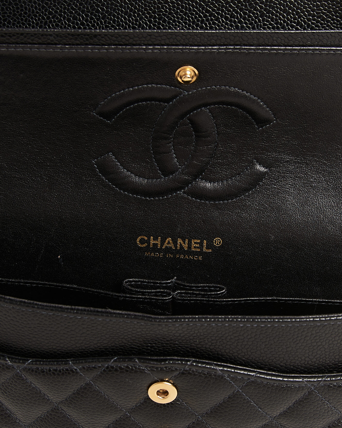 Heren | Pre-Owned & Vintage Bags | Chanel Pre-Owned | Classic Medium Double Flap Bag Caviar Black
