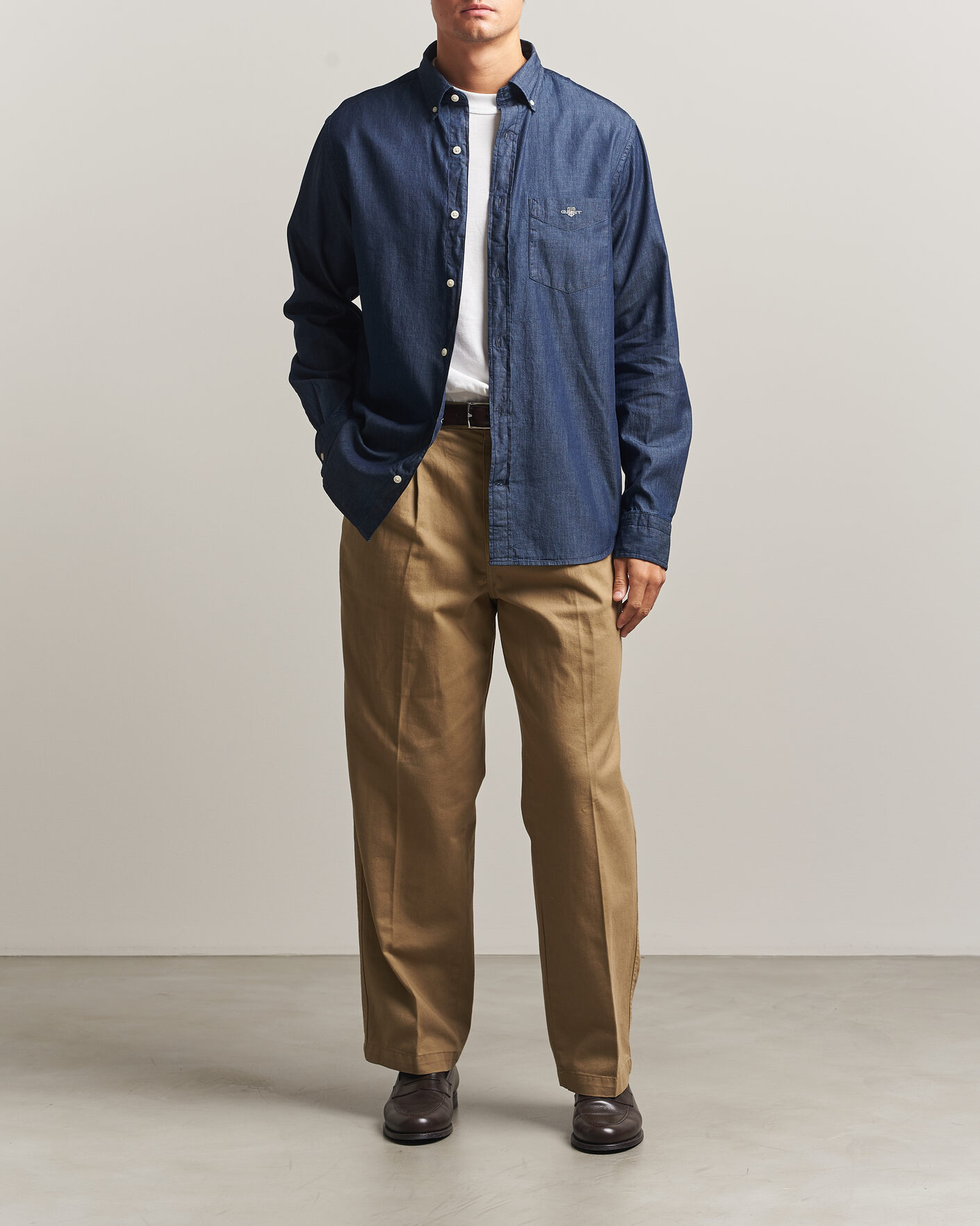 Heren | Overhemden | Gant | Regular Fit Indigo Shirt Dark Indigo