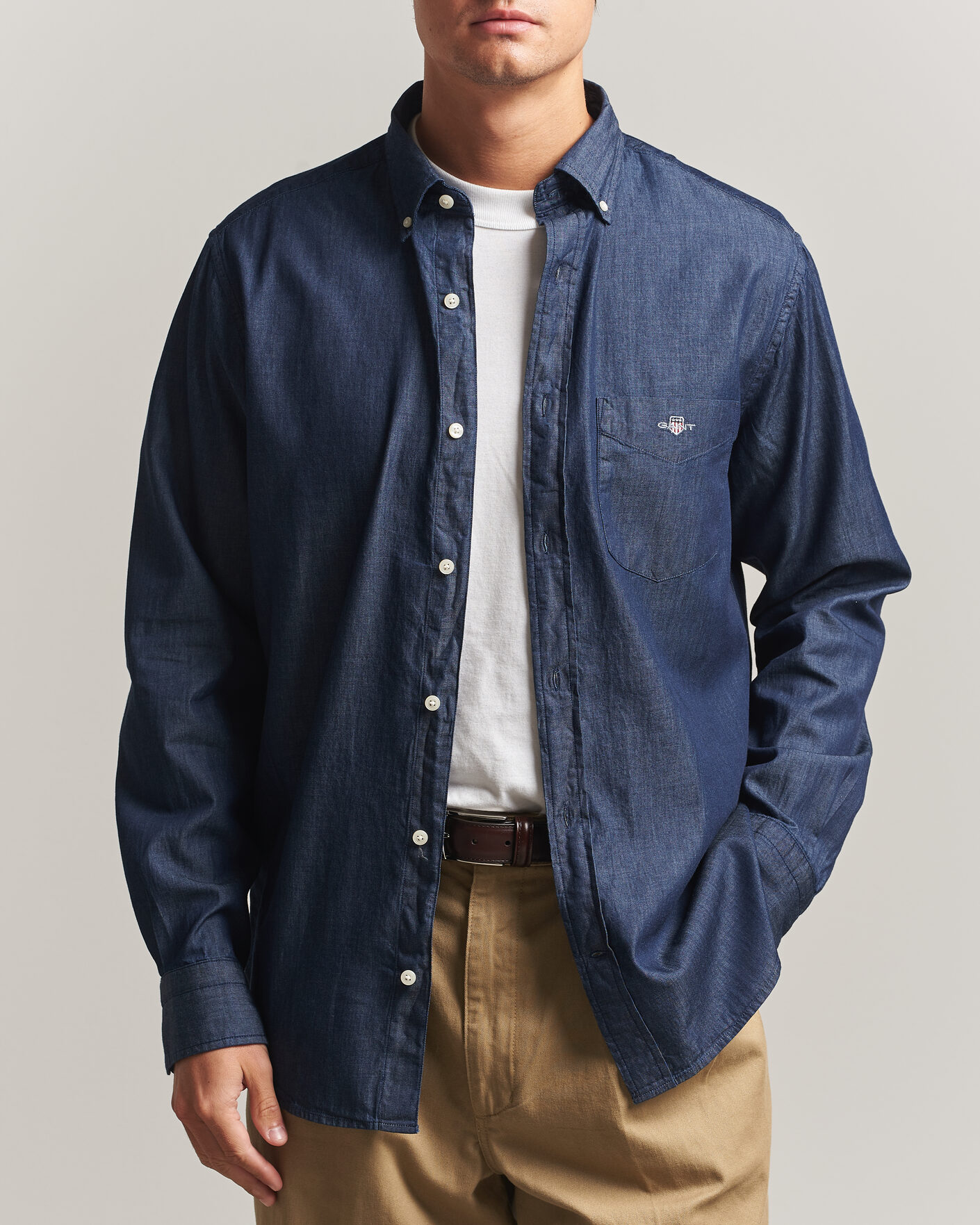 Heren | Overhemden | Gant | Regular Fit Indigo Shirt Dark Indigo