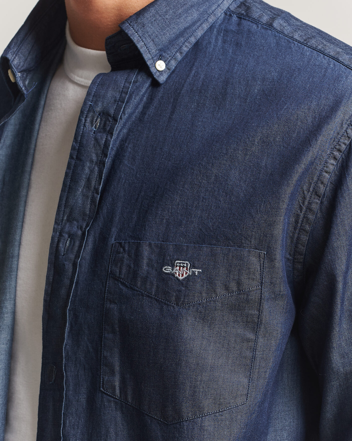 Heren | Overhemden | Gant | Regular Fit Indigo Shirt Dark Indigo
