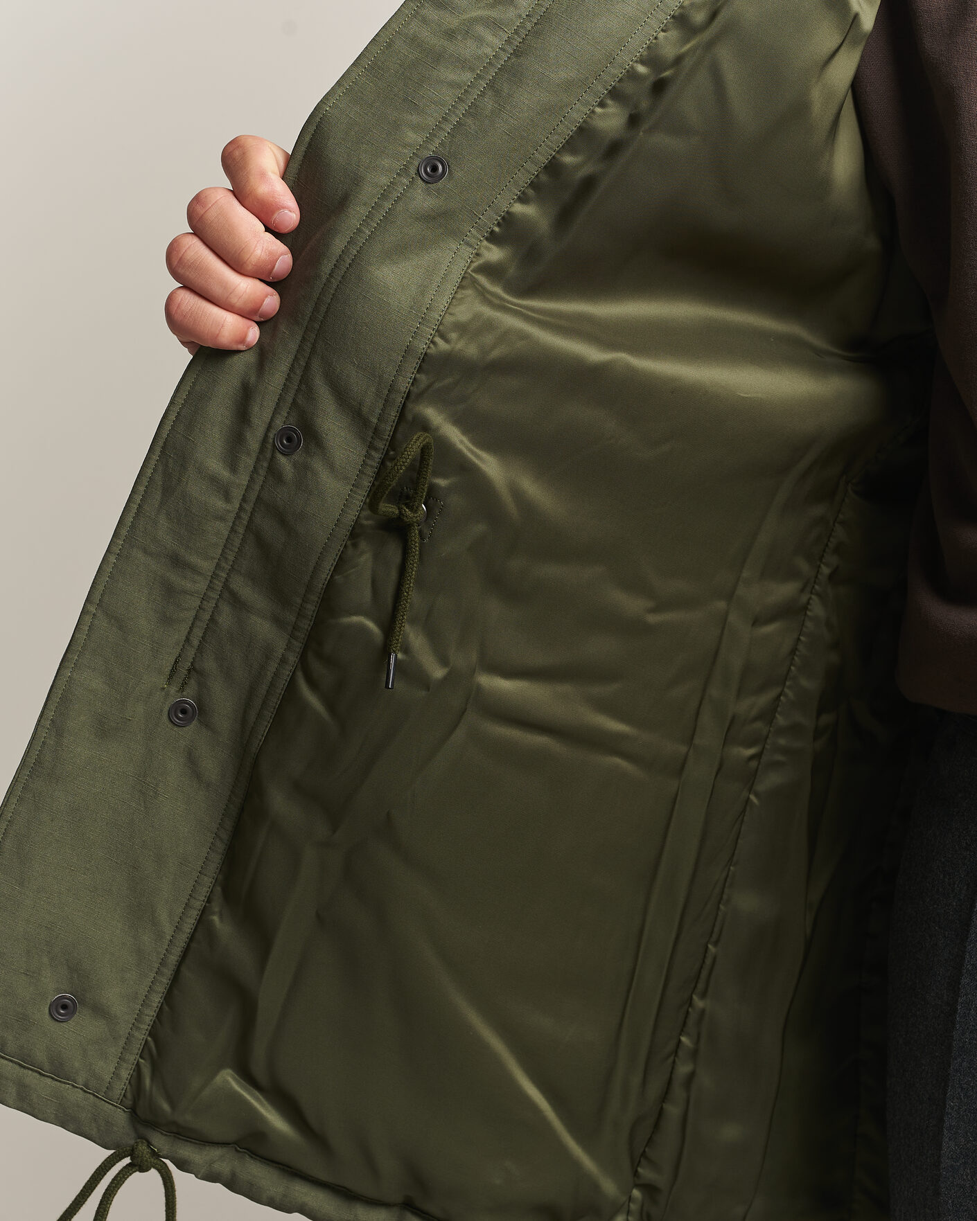 Heren | Jassen | Auralee | Brushed Padded Military Jacket Olive