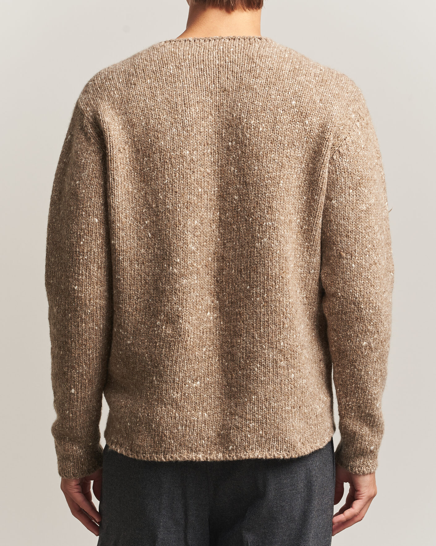 Heren | Truien | Auralee | Homespun Tweed Knit Pullover Top Brown