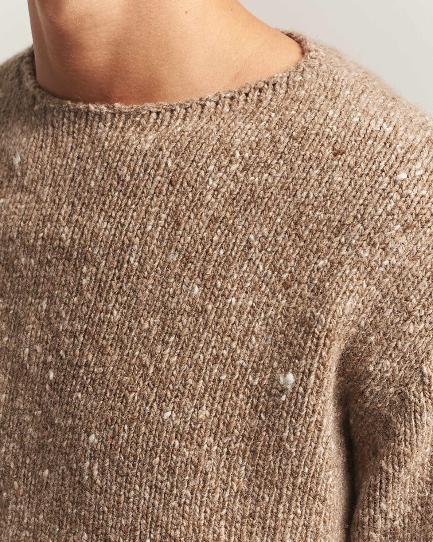 Heren | Truien | Auralee | Homespun Tweed Knit Pullover Top Brown