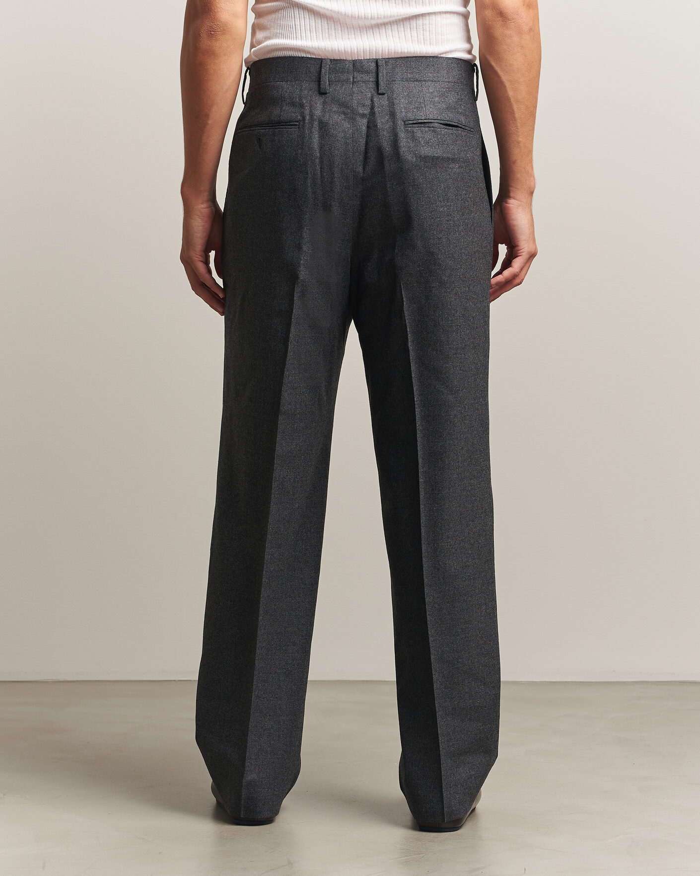 Heren | Broeken | Auralee | Super Light Wool Pants Charcoal