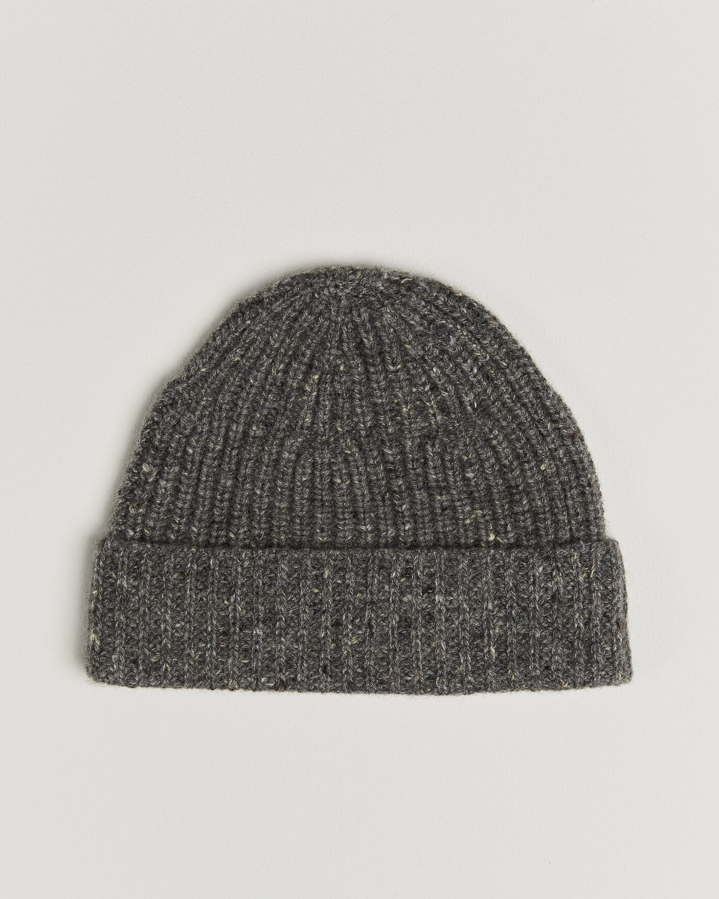 Heren | Mutsen | Auralee | Cashmere Nep Knit Cap Mix Gray