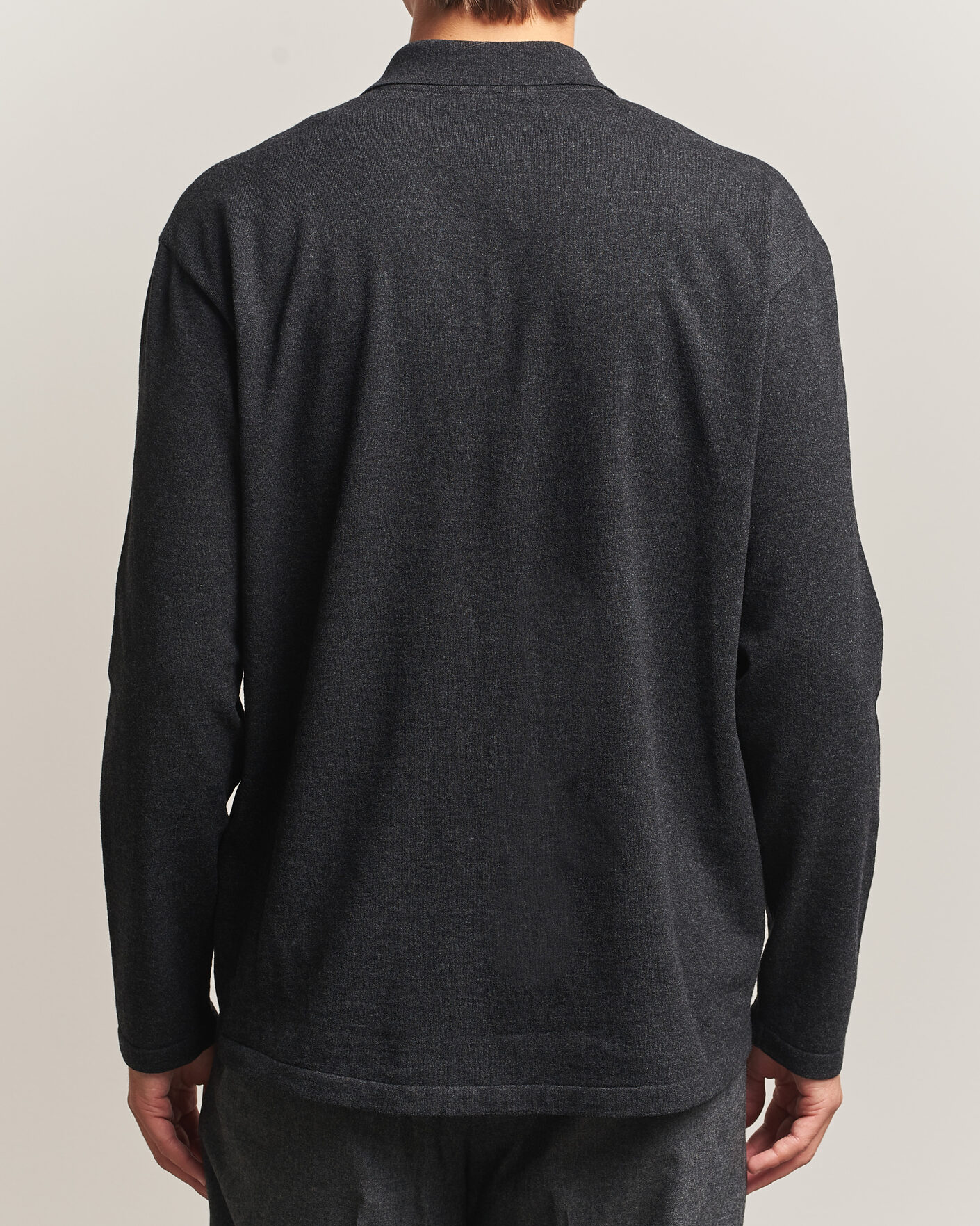 Heren | Truien | Auralee | High Twist Wool Knit Shirt Cardigan Charcoal