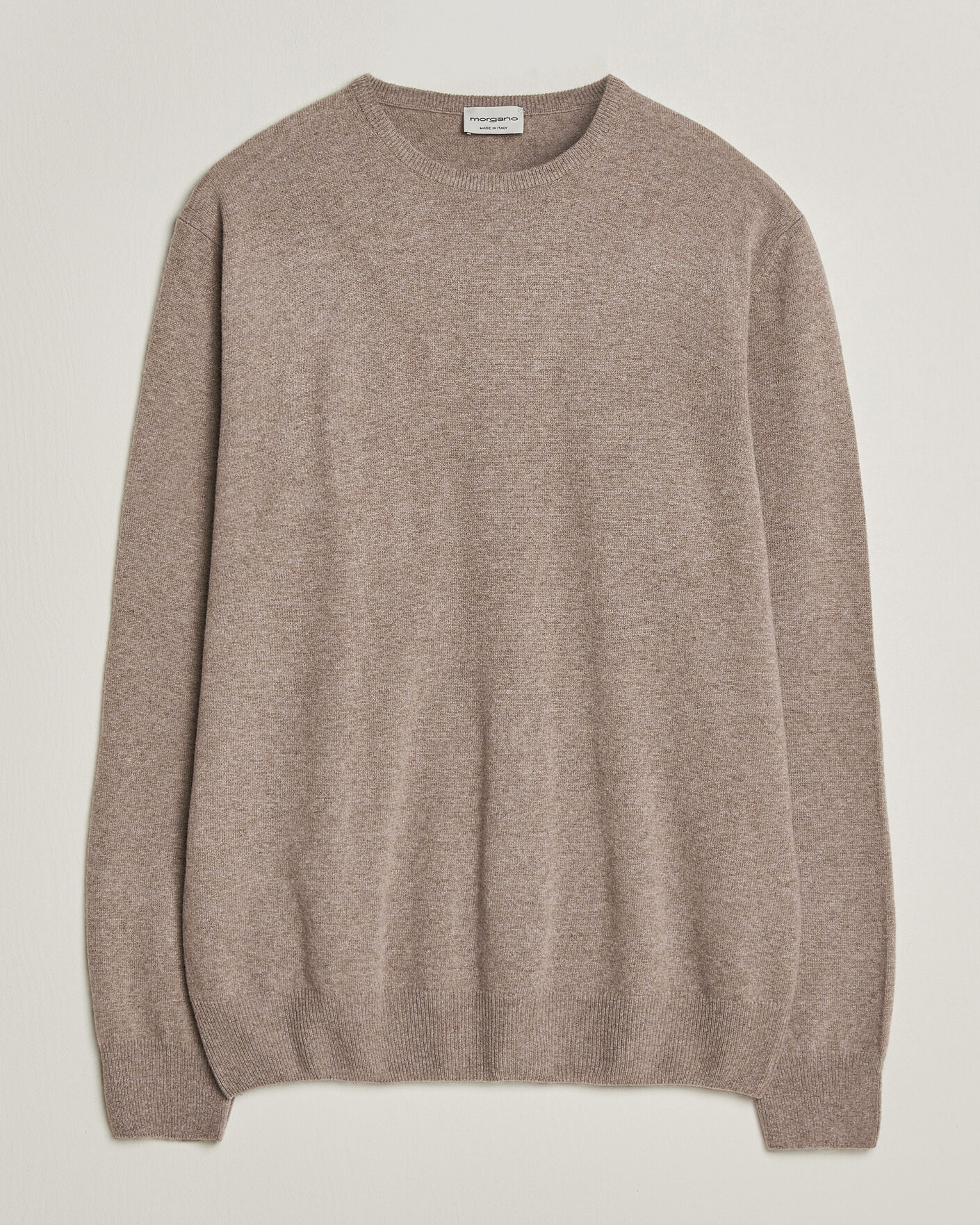 Heren | Truien | Morgano | Wool/Cashmere Crewneck Walnut