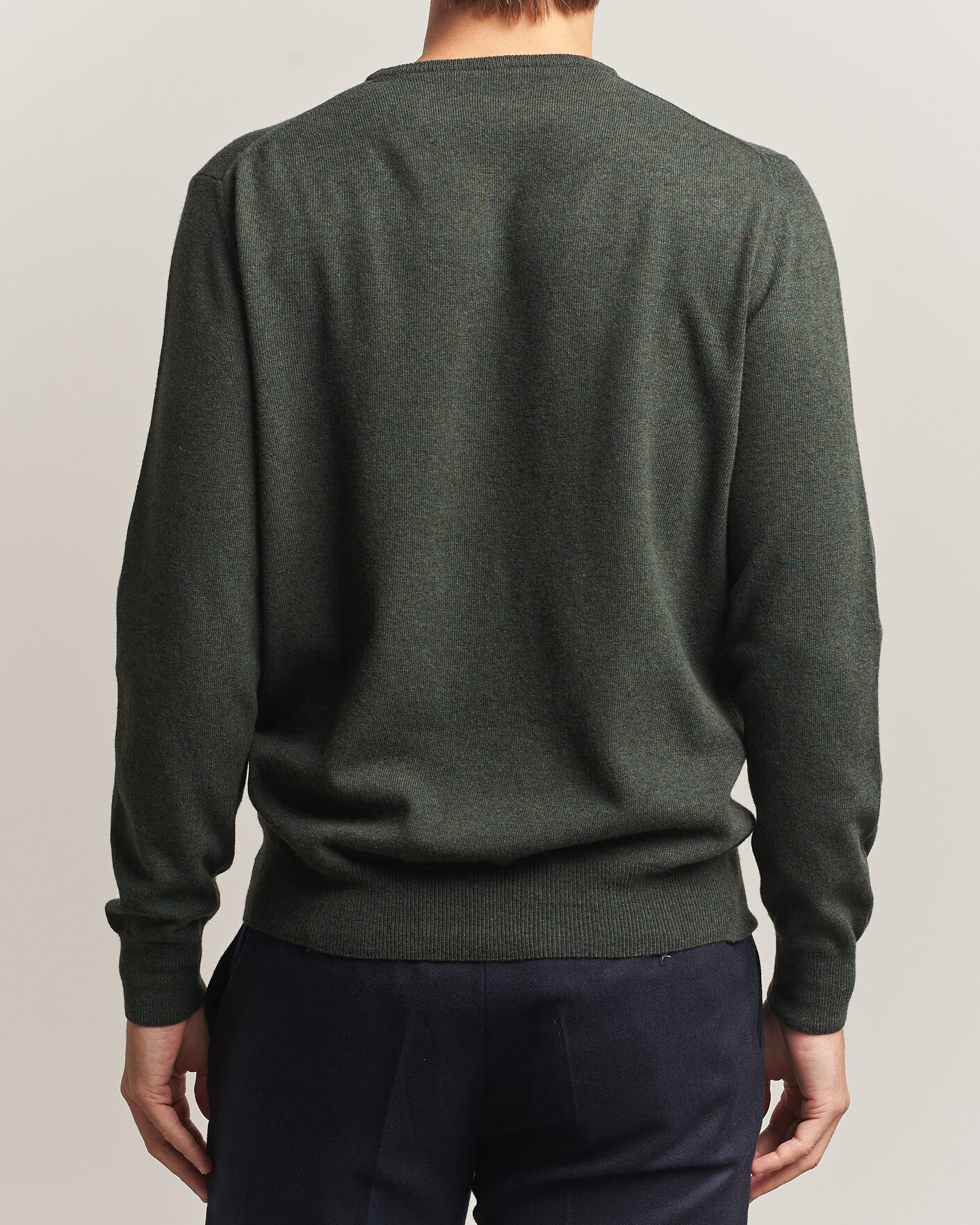 Heren | Truien | Morgano | Wool/Cashmere Crewneck Dark Green