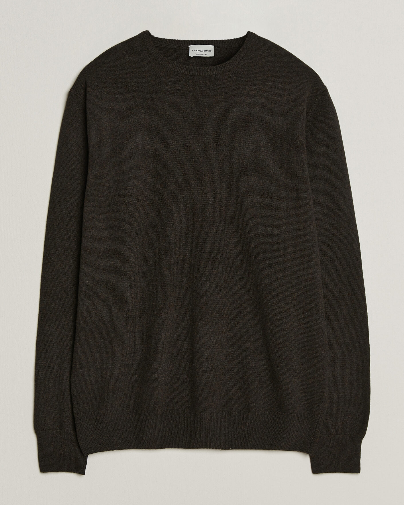 Heren | Truien | Morgano | Wool/Cashmere Crewneck Dark Brown