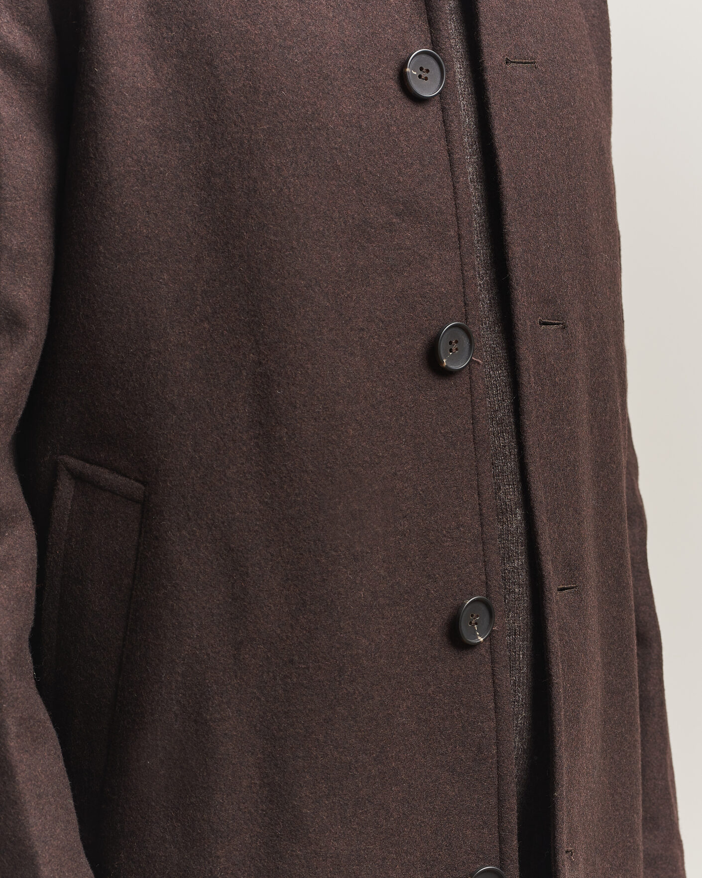 Heren | Jassen | A Day's March | Shamrock Wool Car Coat Dark Brown