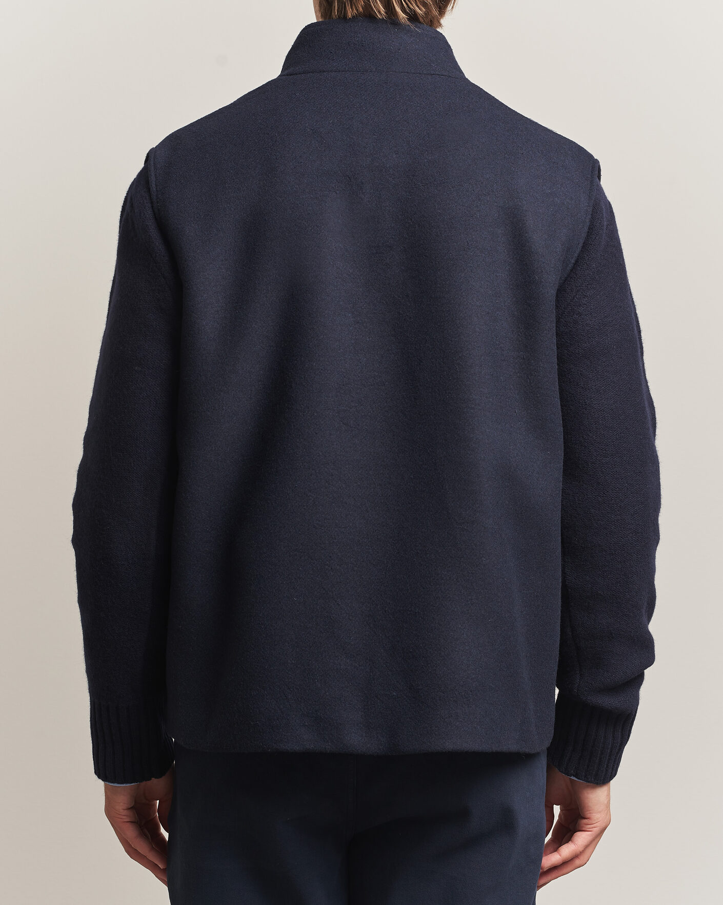 Heren | Gilets | A Day's March | Canora Lined Wool Vest Navy