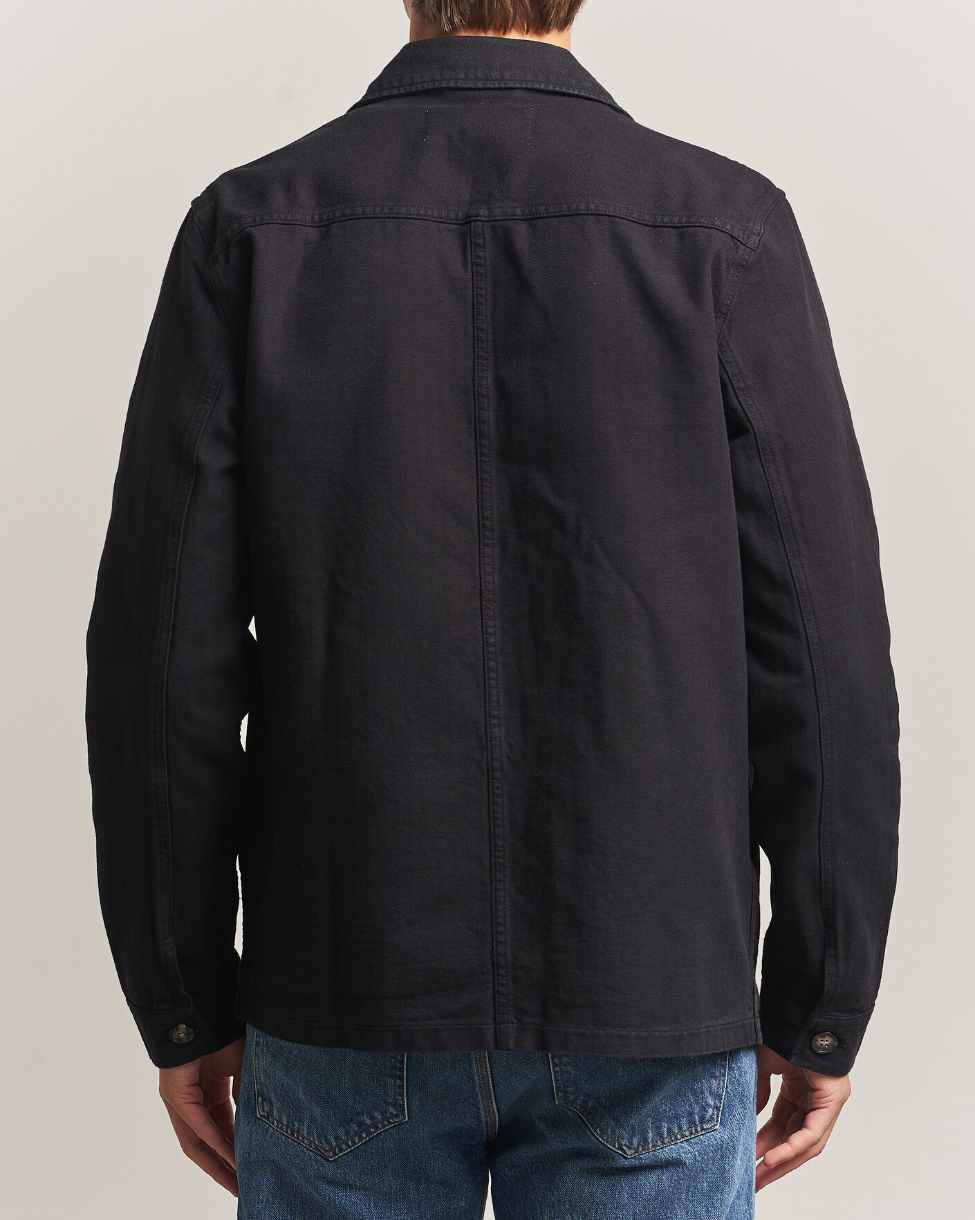 Heren | Overhemden | A Day's March | Original Herringbone Overshirt Black