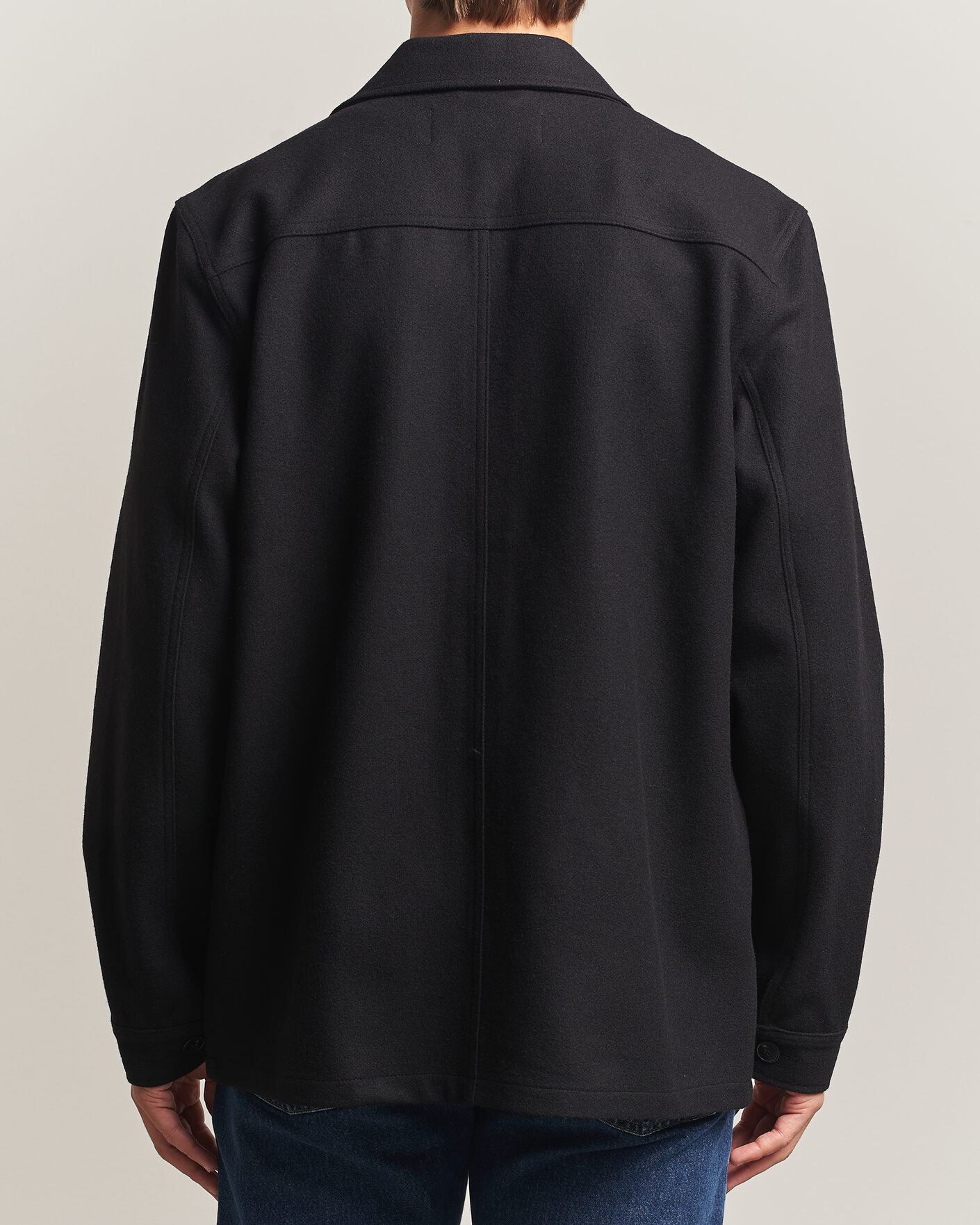 Heren | Overhemden | A Day's March | Original Wool Overshirt Black