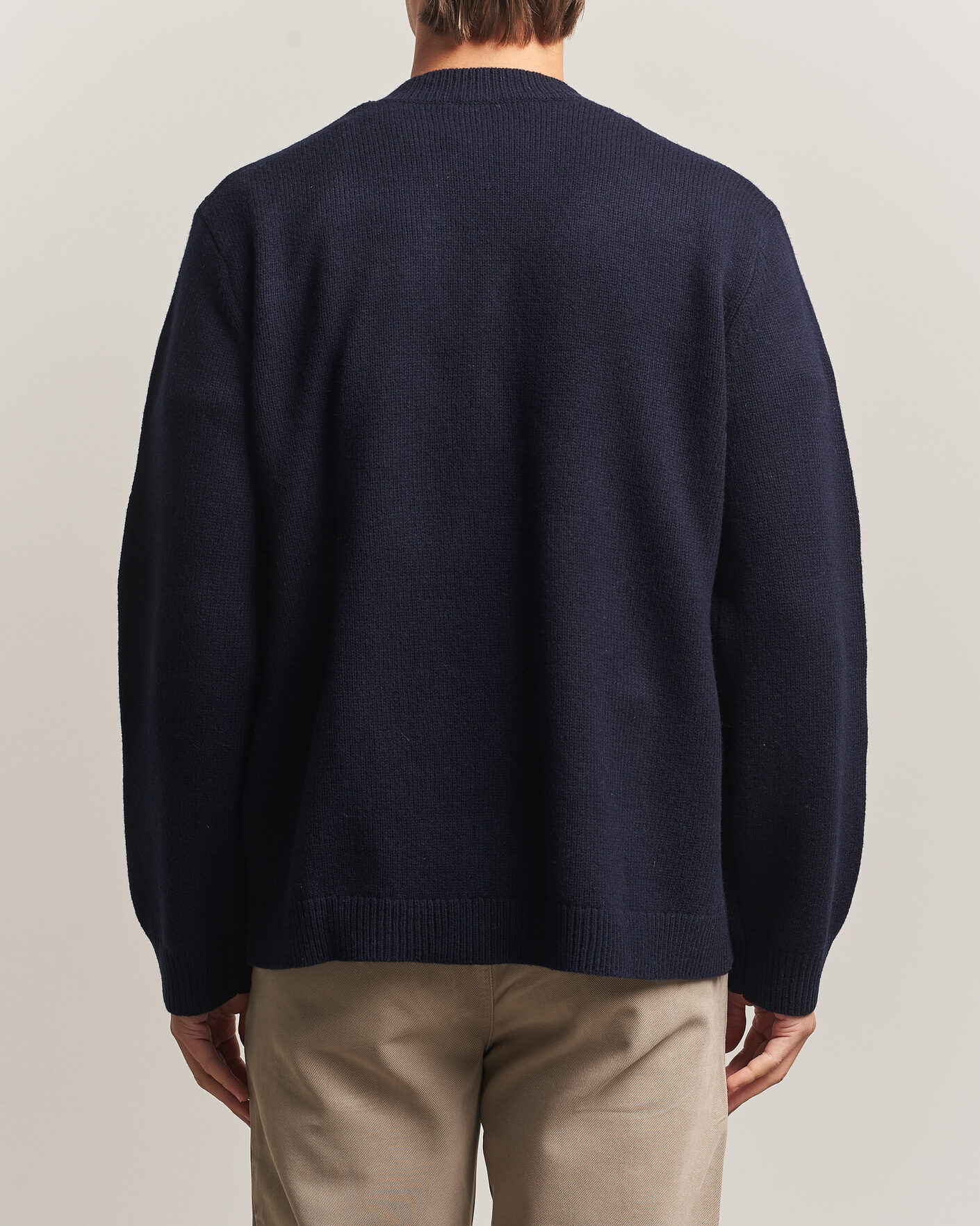 Heren | Truien | A Day's March | Jarrow Lambswool Cardigan Navy