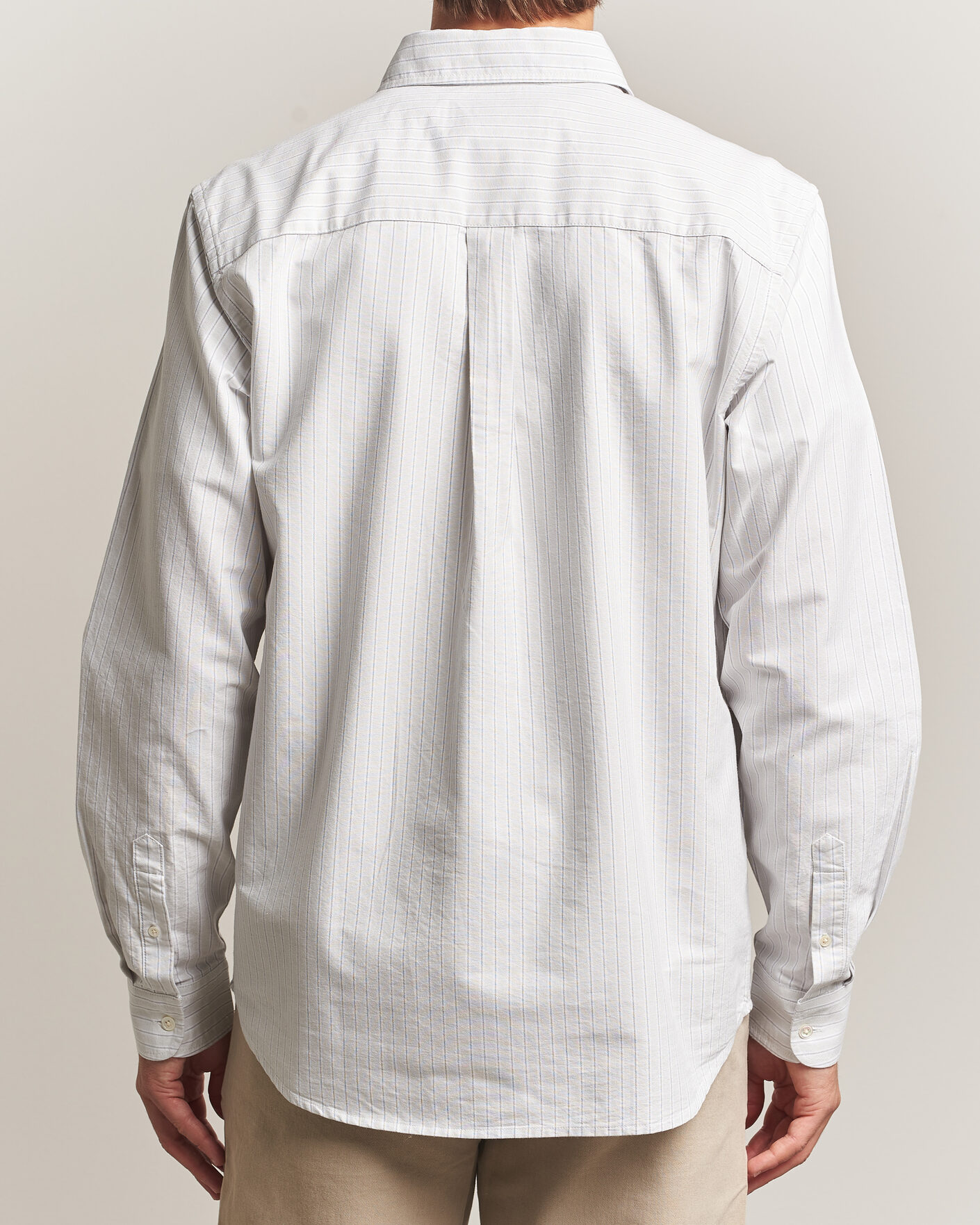 Heren | Overhemden | A Day's March | Classic Flag Striped Oxford Shirt Grey/White