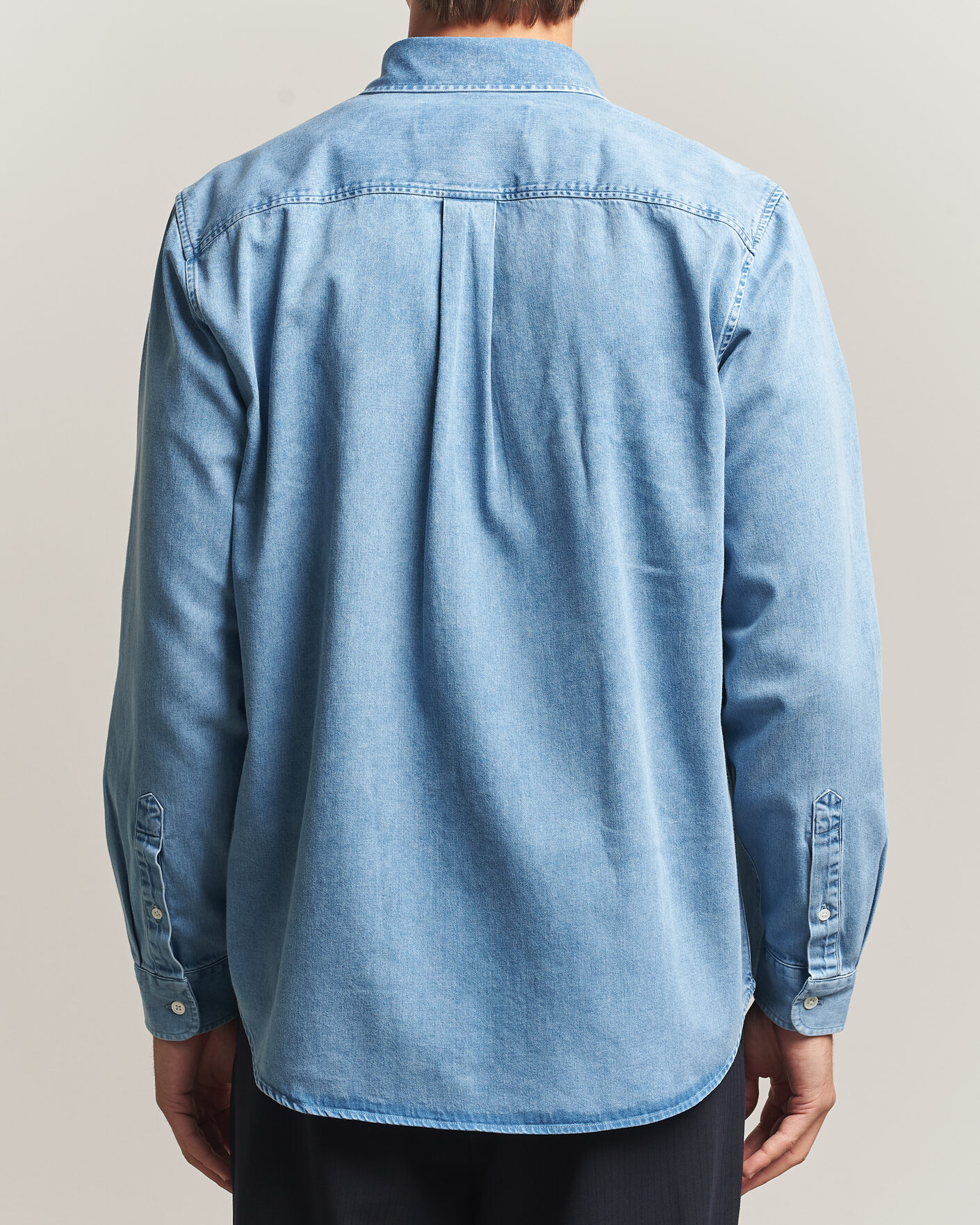 Heren | Overhemden | A Day's March | Original Button Down Denim Shirt Light Blue