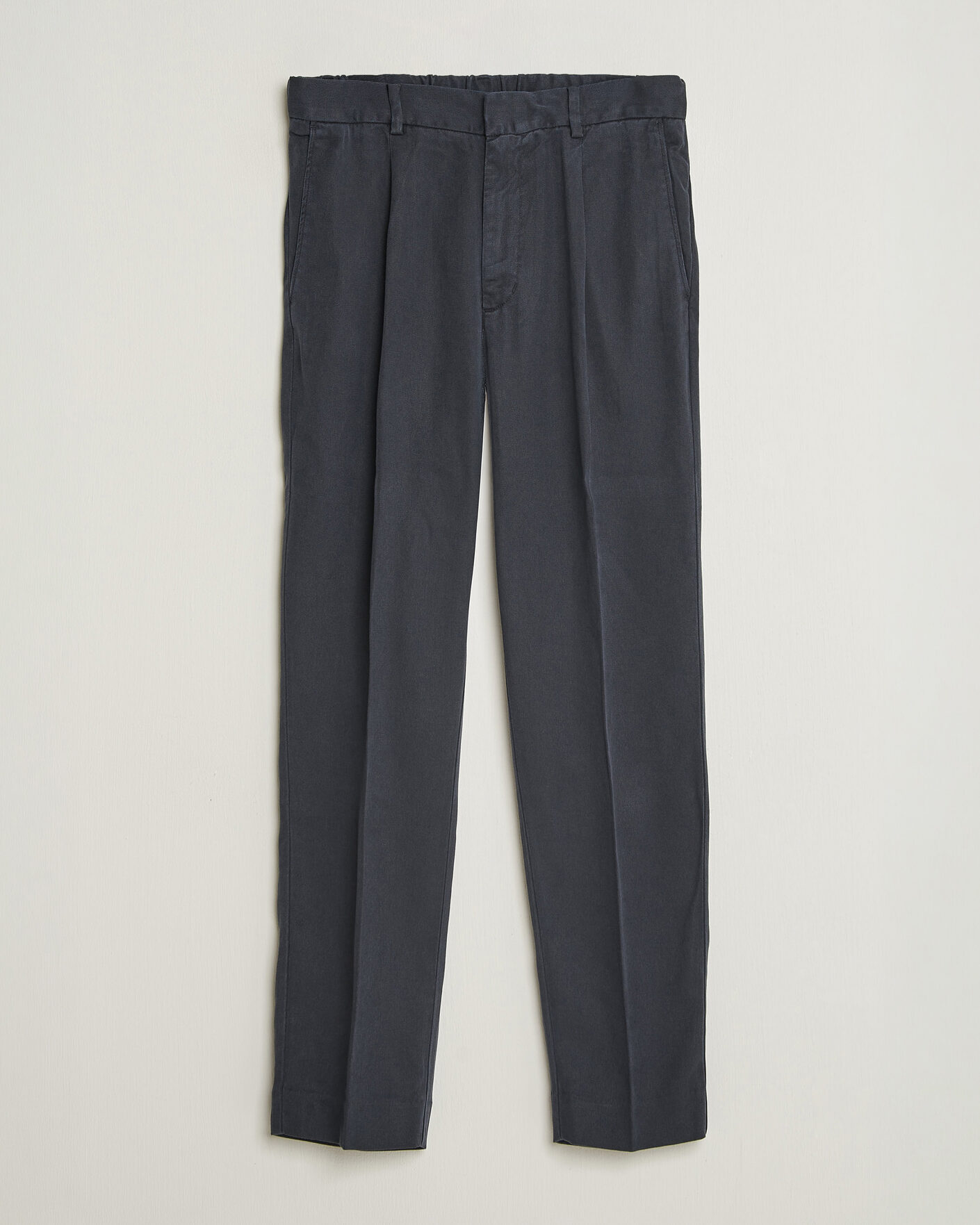 Heren | Broeken | A Day's March | Smart Lyocell Trousers Navy