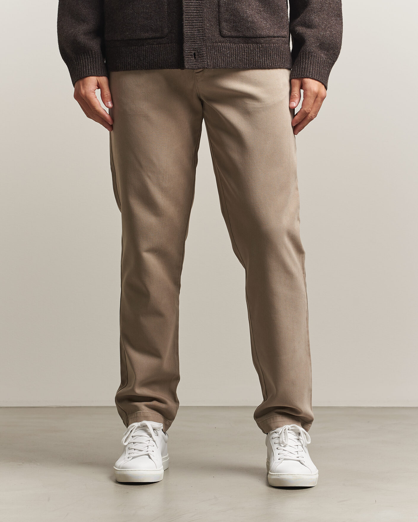 Heren | Broeken | A Day's March | Miller Cotton/Lyocell Trousers Greige