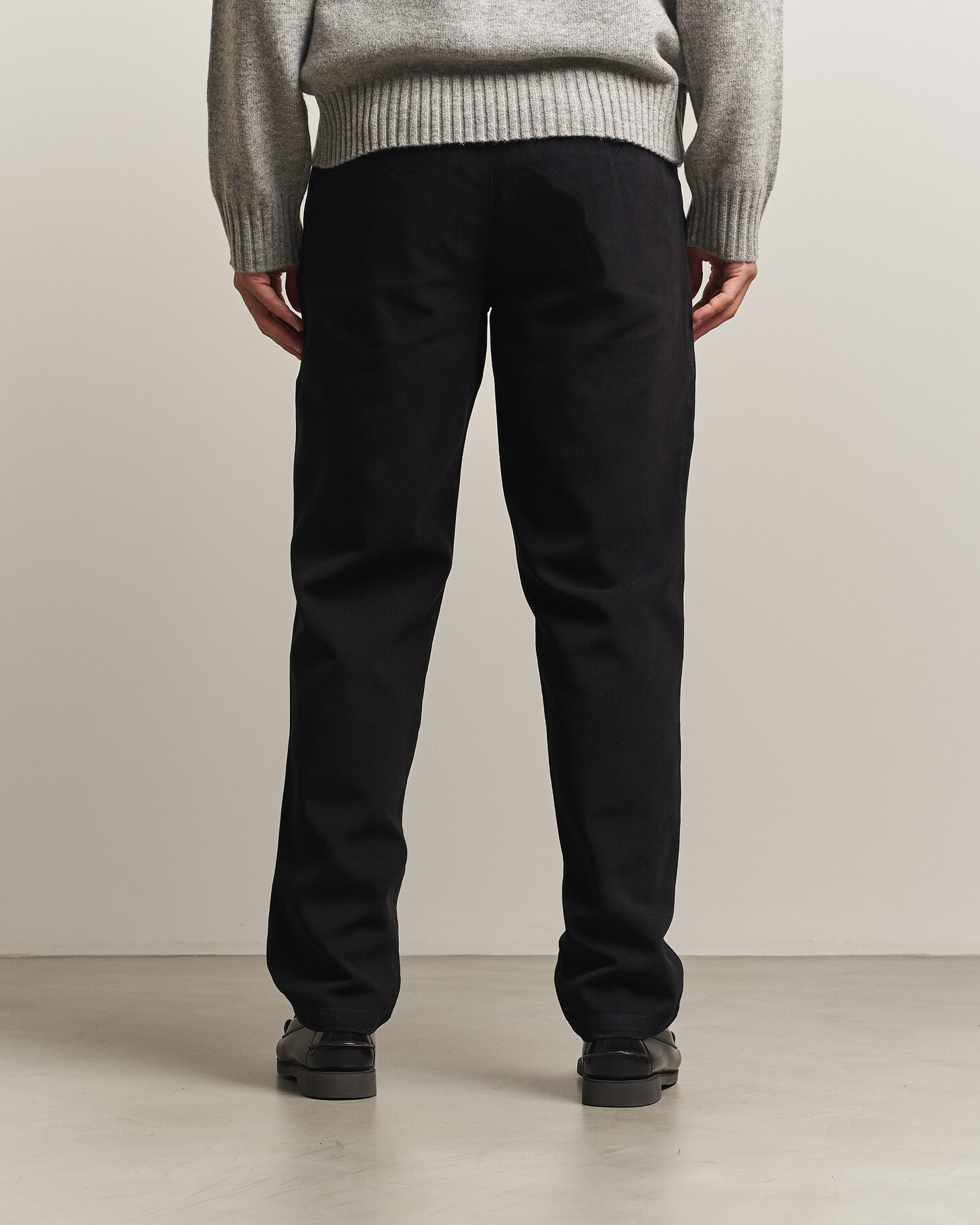 Heren | Broeken | A Day's March | Miller Cotton/Lyocell Trousers Black