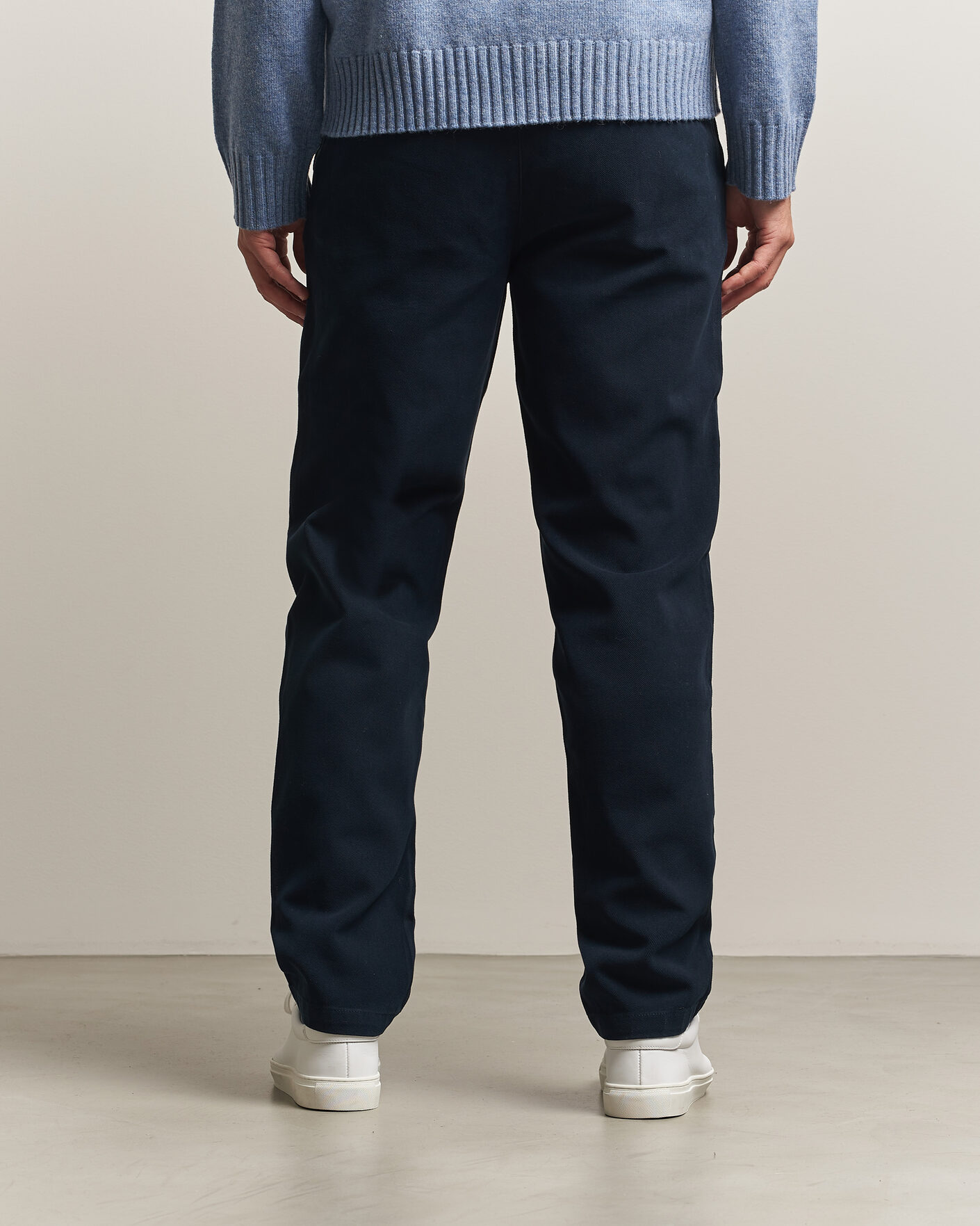 Heren | Broeken | A Day's March | Miller Cotton/Lyocell Trousers Navy