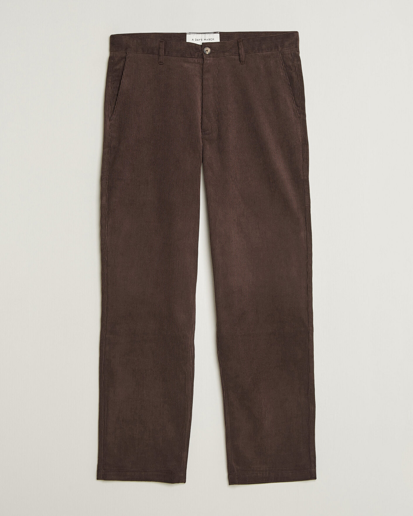 Heren | Broeken | A Day's March | Redwood Corduroy Trousers Dark Brown