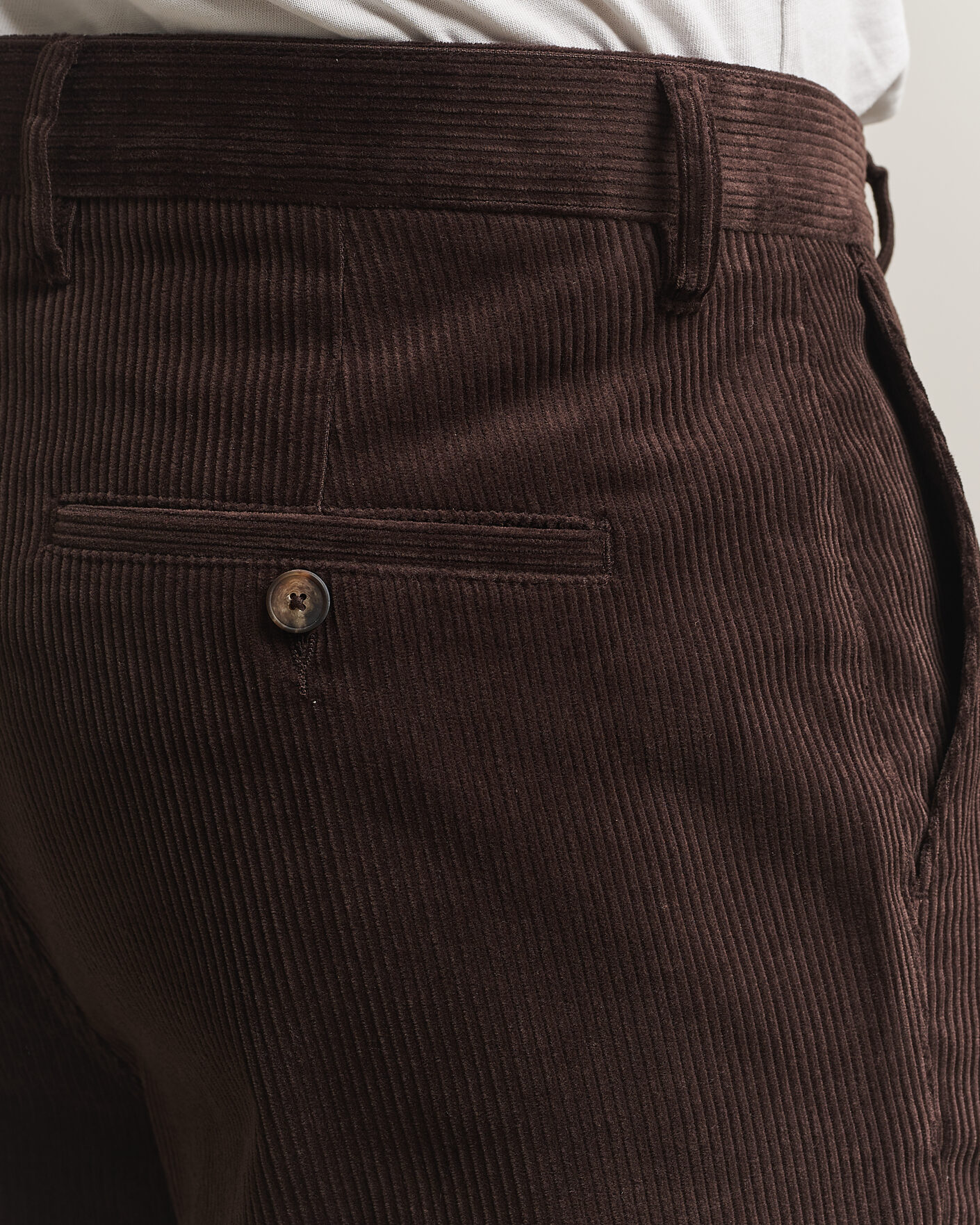 Heren | Broeken | A Day's March | Redwood Corduroy Trousers Dark Brown