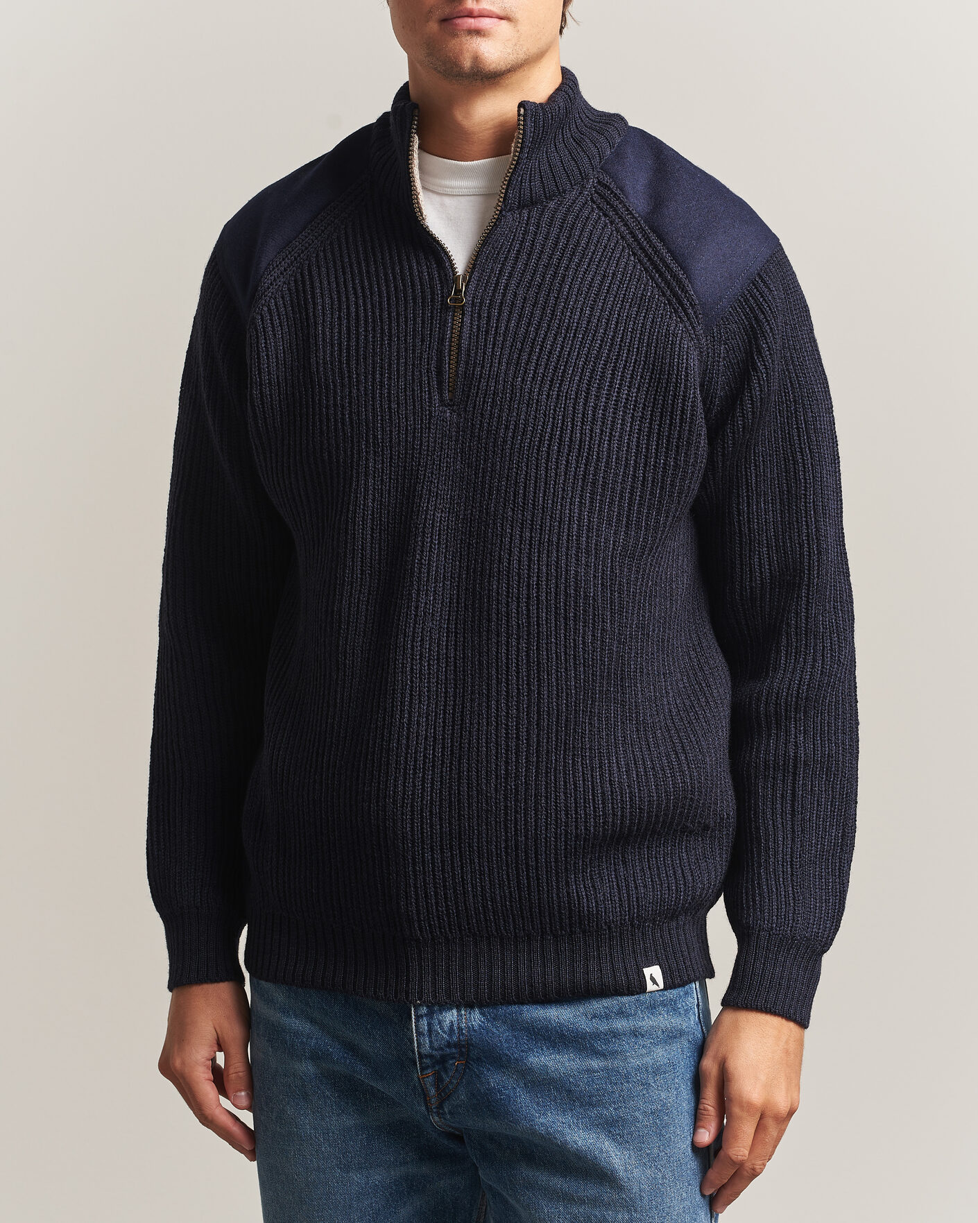 Heren | Truien | Peregrine | Foxton Quarter Zip Jumperr Navy