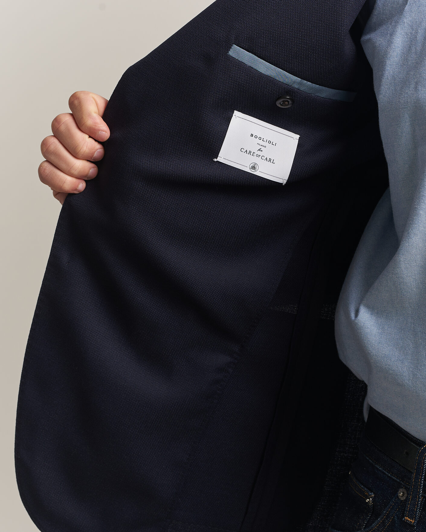 Heren | Blazers | Boglioli for Care of Carl | Boglioli K Jacket Exclusive Hopsack Blazer Navy