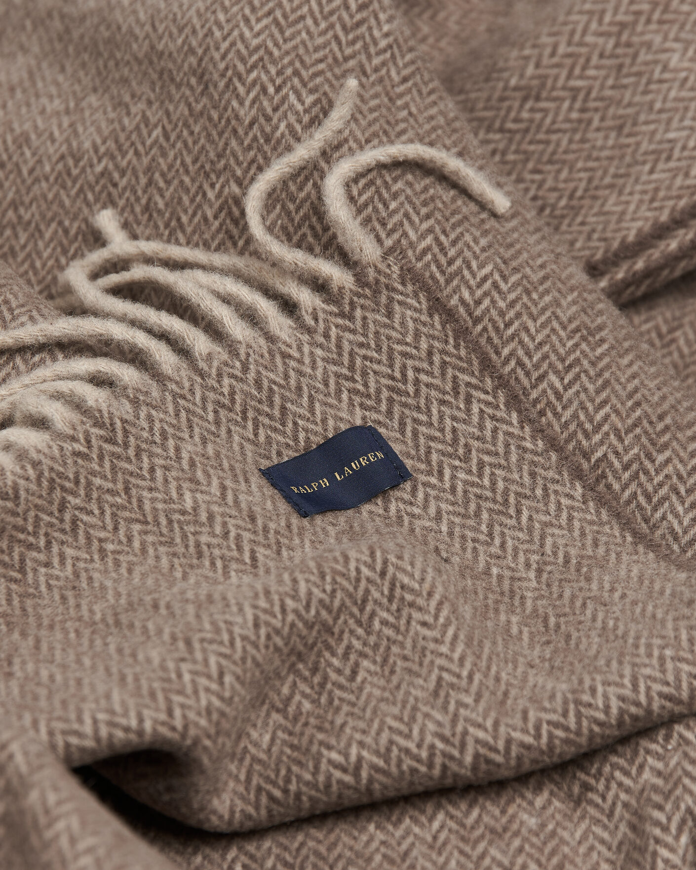 Heren | Stoffen | Ralph Lauren Home | Jax Wool/Cashmere Throw Blanket Chocolate Brown
